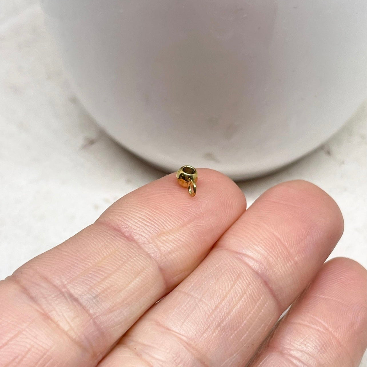 5 St. Anhängerschlaufe aus 304 Edelstahl, Ionenebeschichtet, Wasserfest.