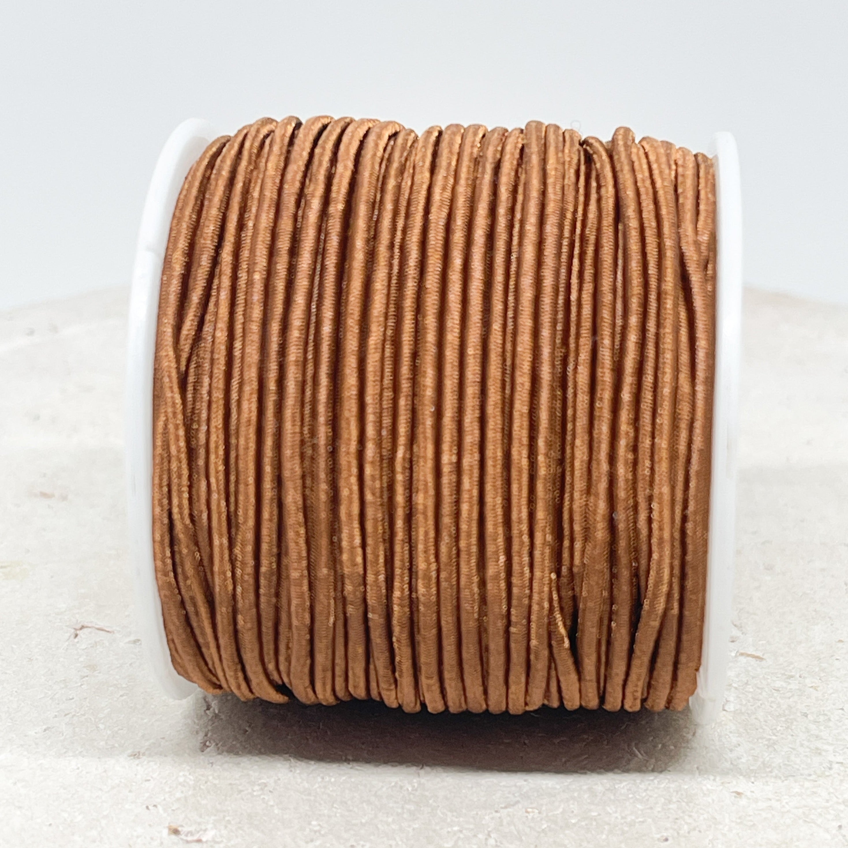 Elastisches Band 3 Meter 1,5mm Gummikordel Cognac Braun