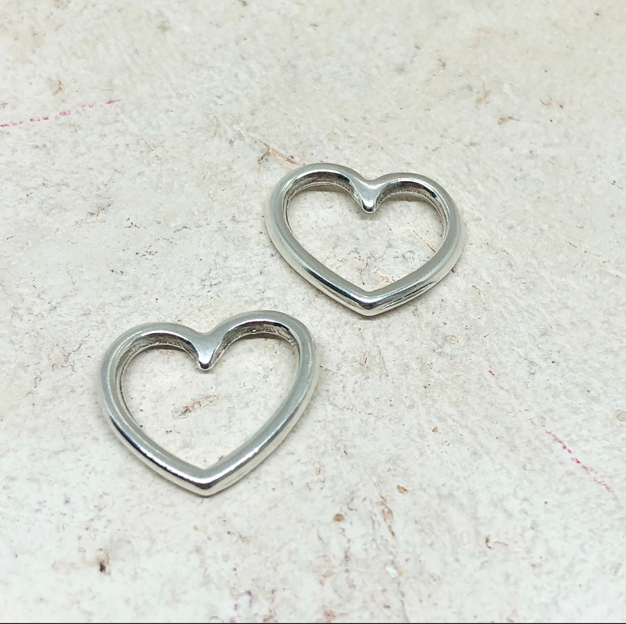 Herz Verbinder 2 St., DQ Metall, Herzanhänger