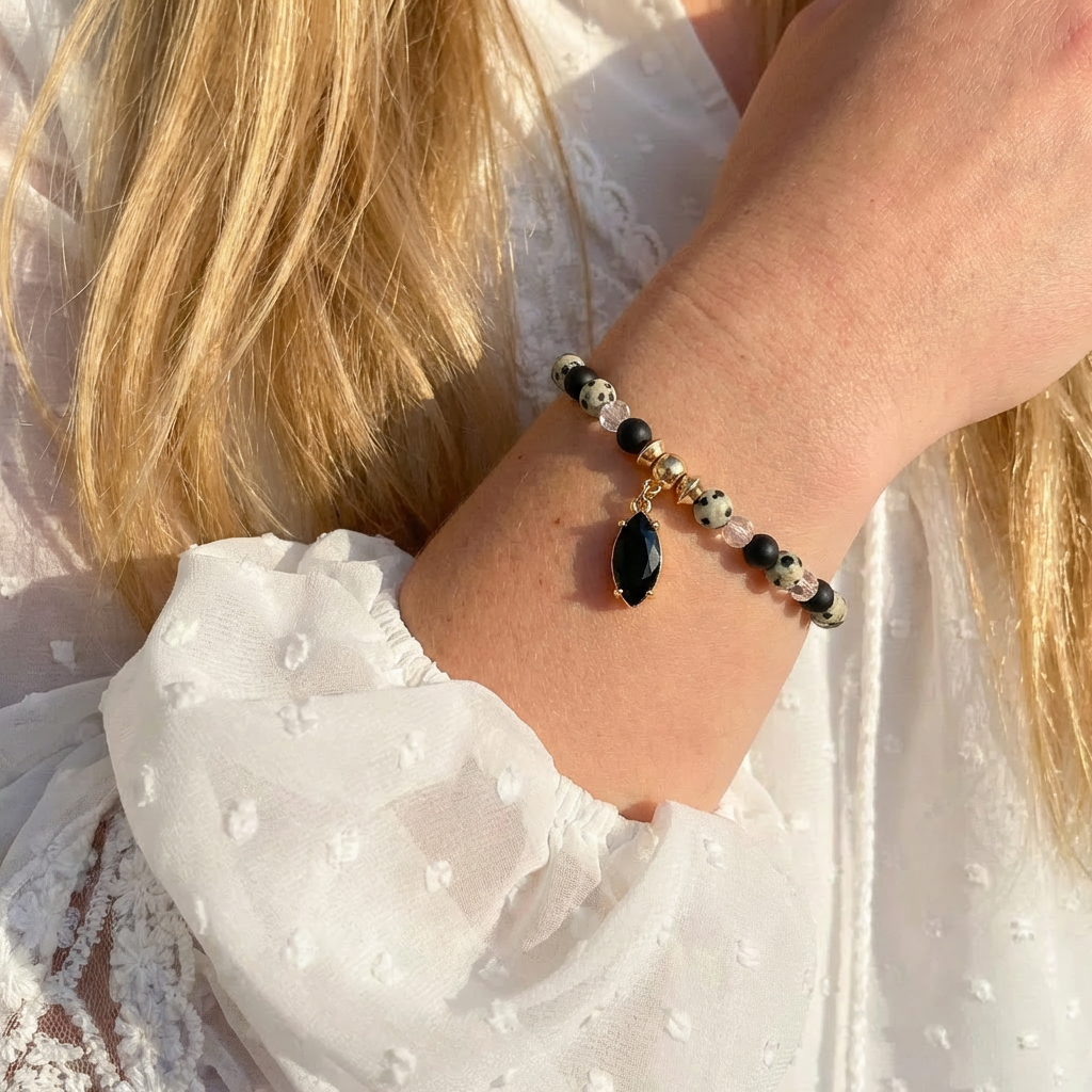Armband mit Dalmatiner Jaspis