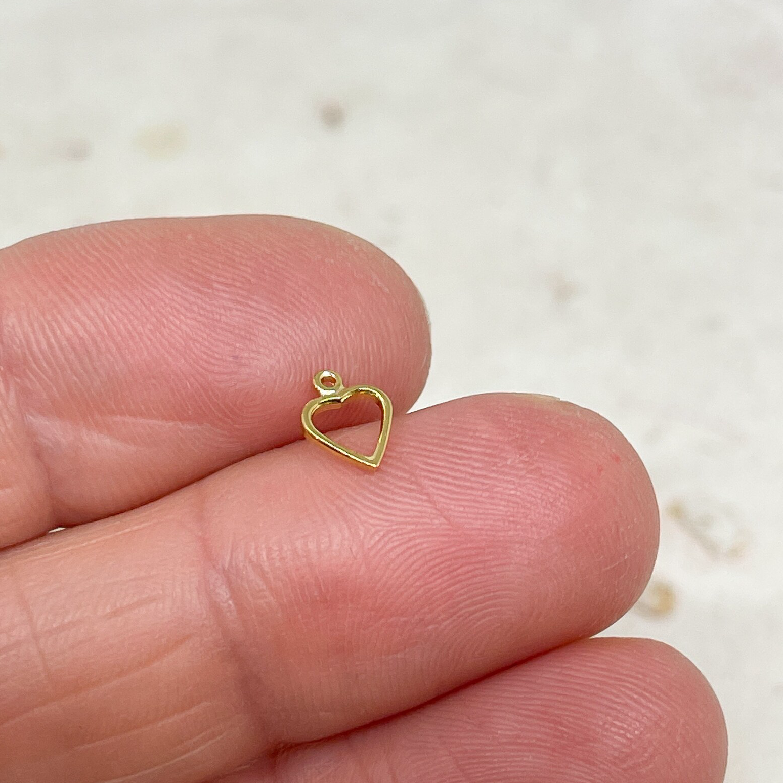 Anhänger Herzen Anhänger aus Messing 10 St. - vergol