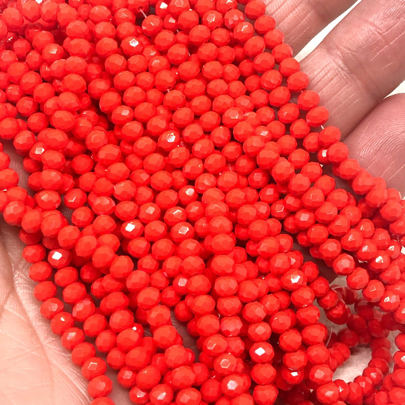 Kristallperlen Rot