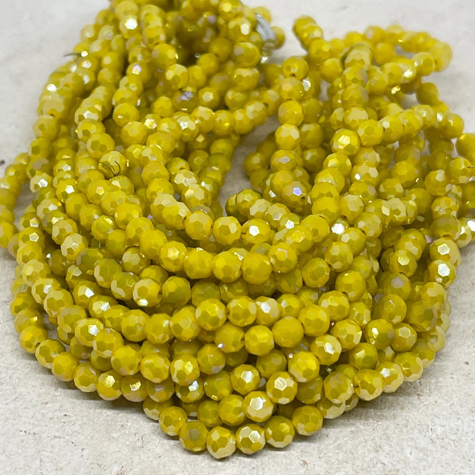 Kristallperlen Gelb