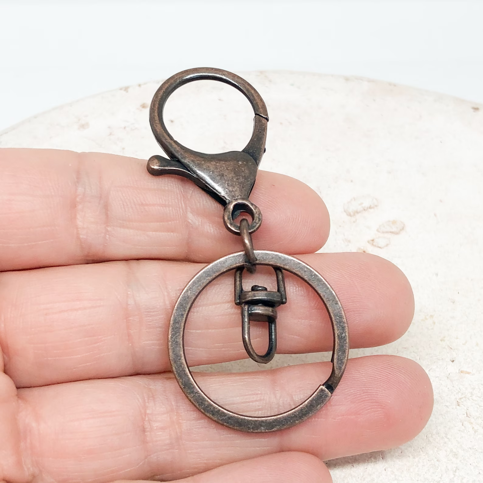 Schlüsselanhänger mit Karabinerverschluss Kupfer