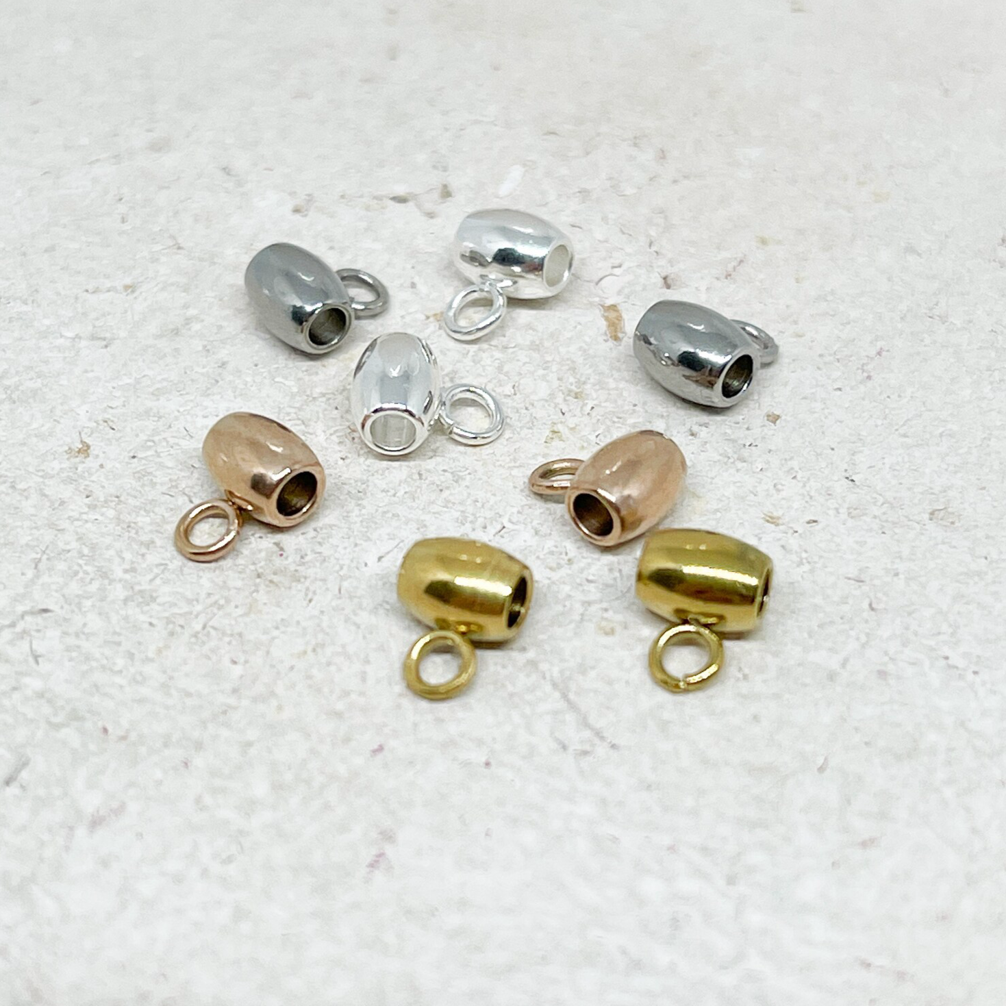 Anhängerschlaufe Edelstahl IP Ionenbeschichtung 5 St.