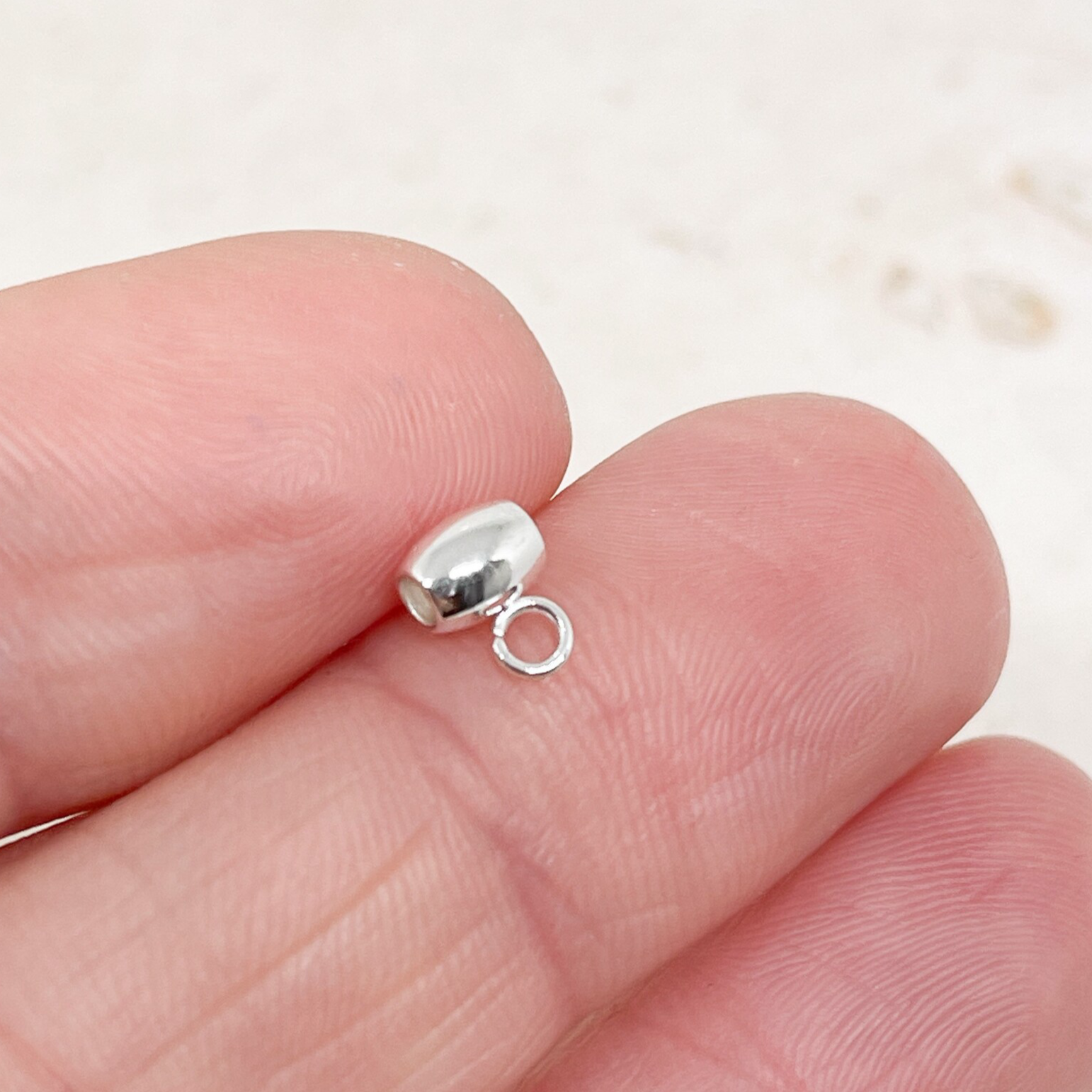 Anhängerschlaufe Edelstahl IP Ionenbeschichtung 5 St. Hellsilber