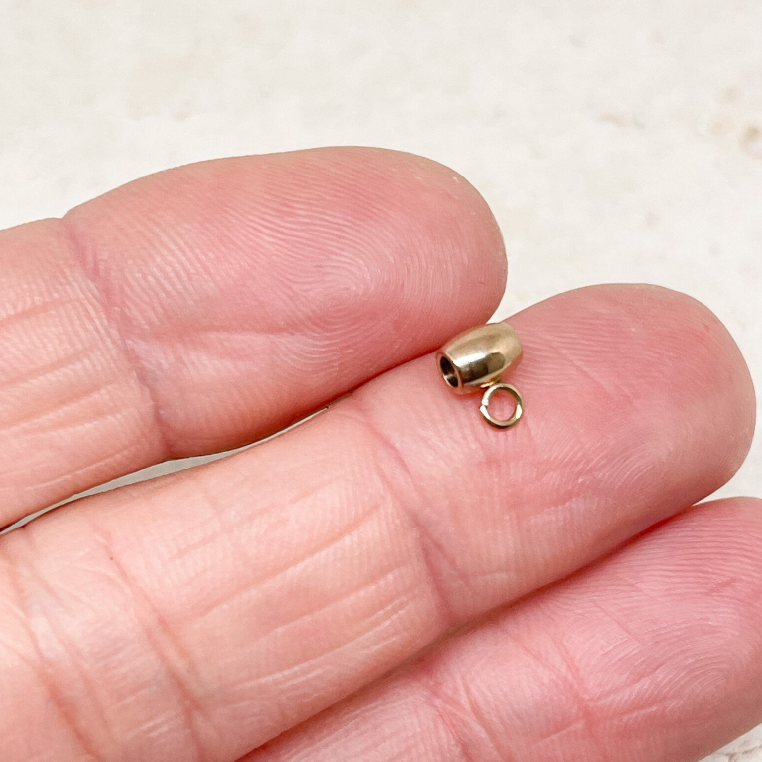 Anhängerschlaufe Edelstahl IP Ionenbeschichtung 5 St. Roségold