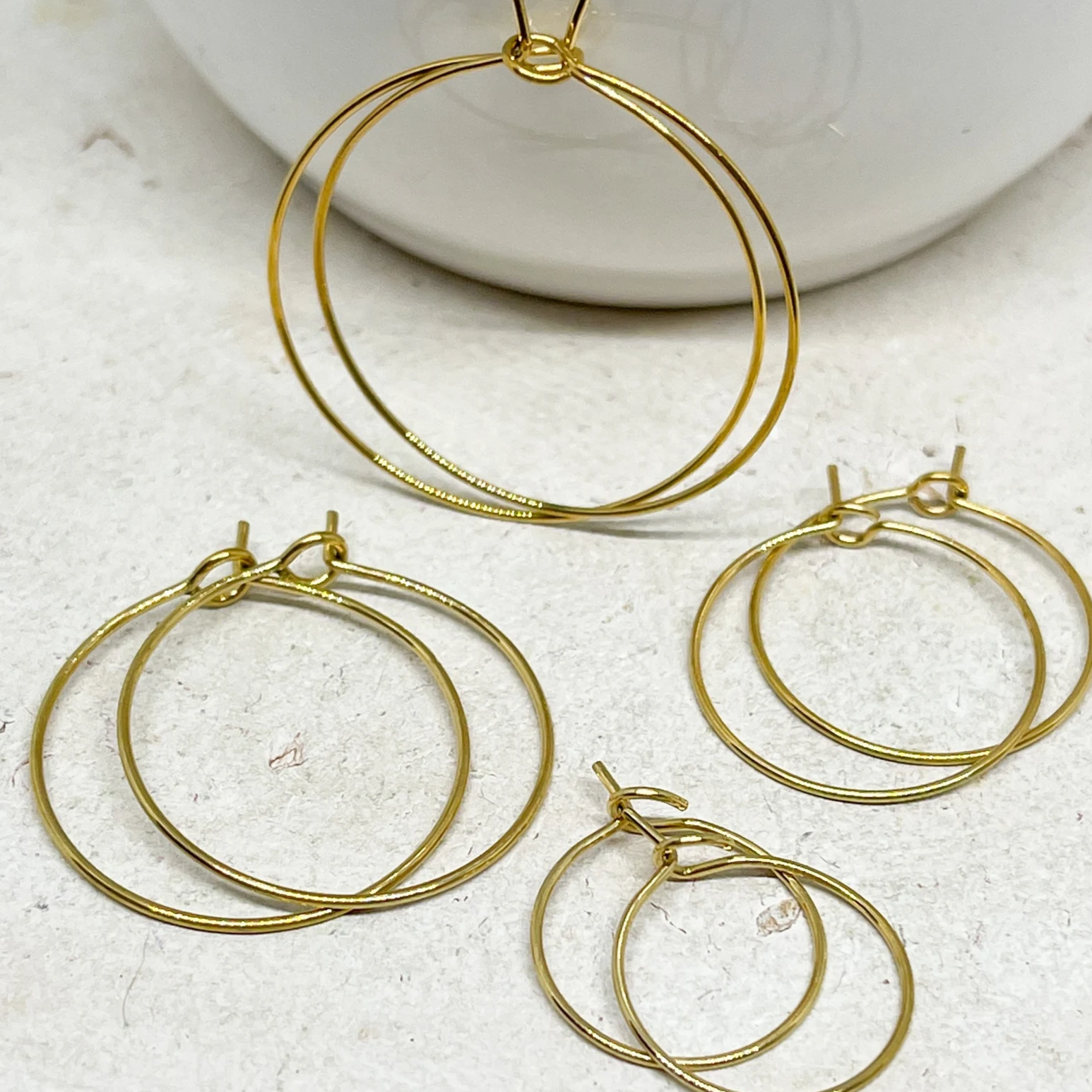 Ohrhaken Edelstahl  goldfarben