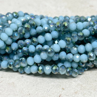 Kristallperlen 6mm Hellblau Opak ab