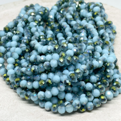 Kristallperlen 6mm Hellblau Opak ab