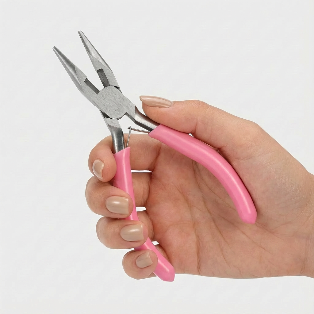 Schmuckzange Flachzange aus Stahl - Rosa