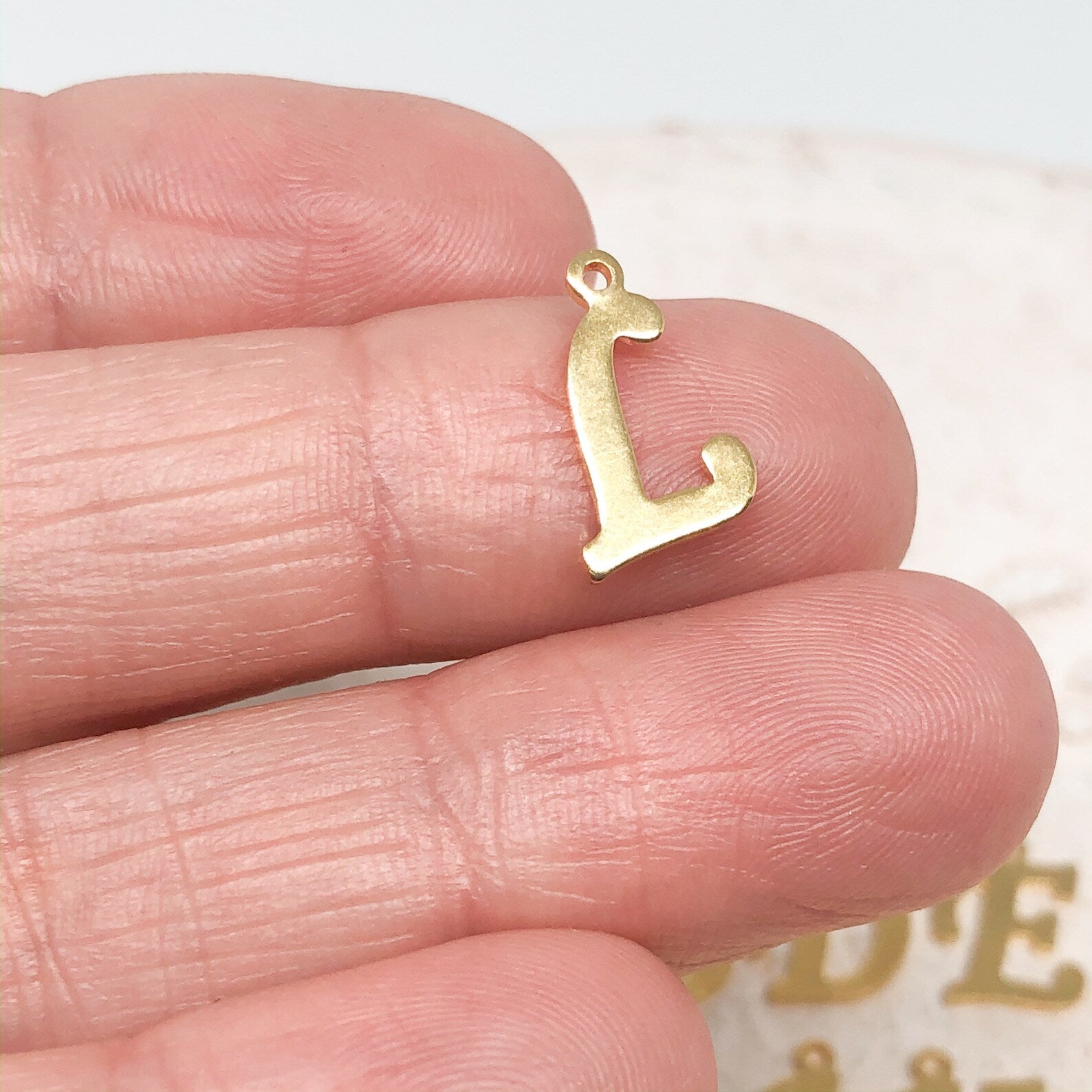 Buchstaben Initialen Anhänger Alphabet A - Z vergoldet