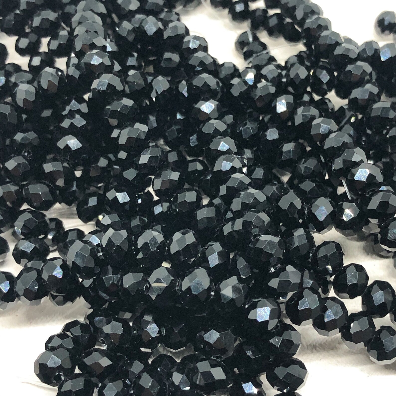 Kristallperlen 10mm Schwarz