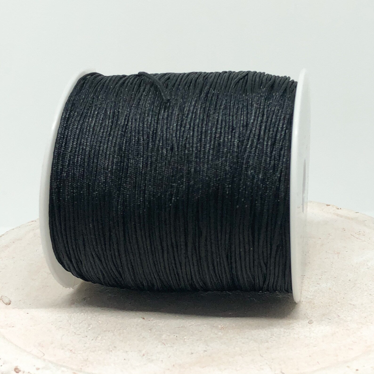 Macrameeband 10m 1mm Schmuckband Schwarz