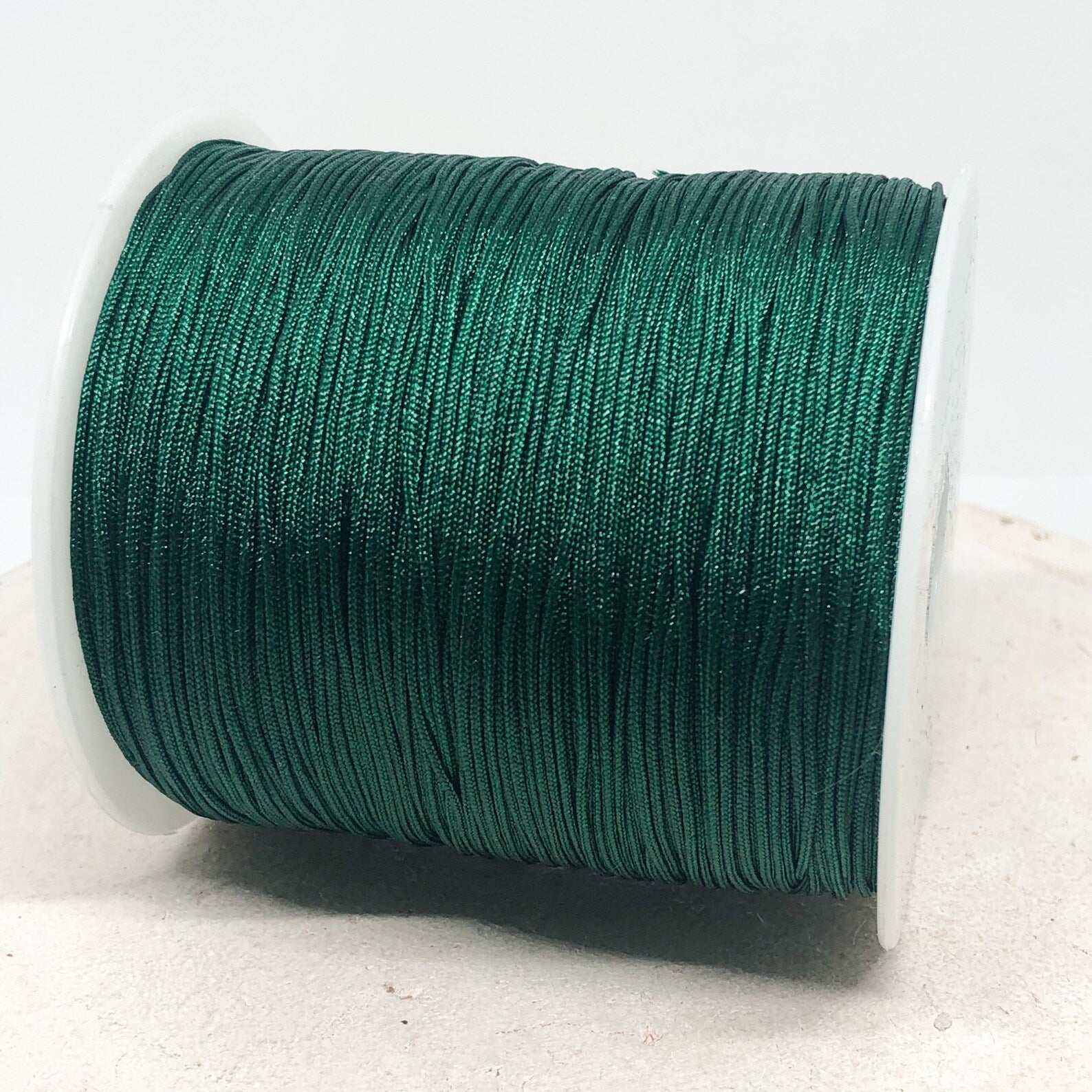 Macrameeband 10m 1mm Schmuckband Dunkelgrün