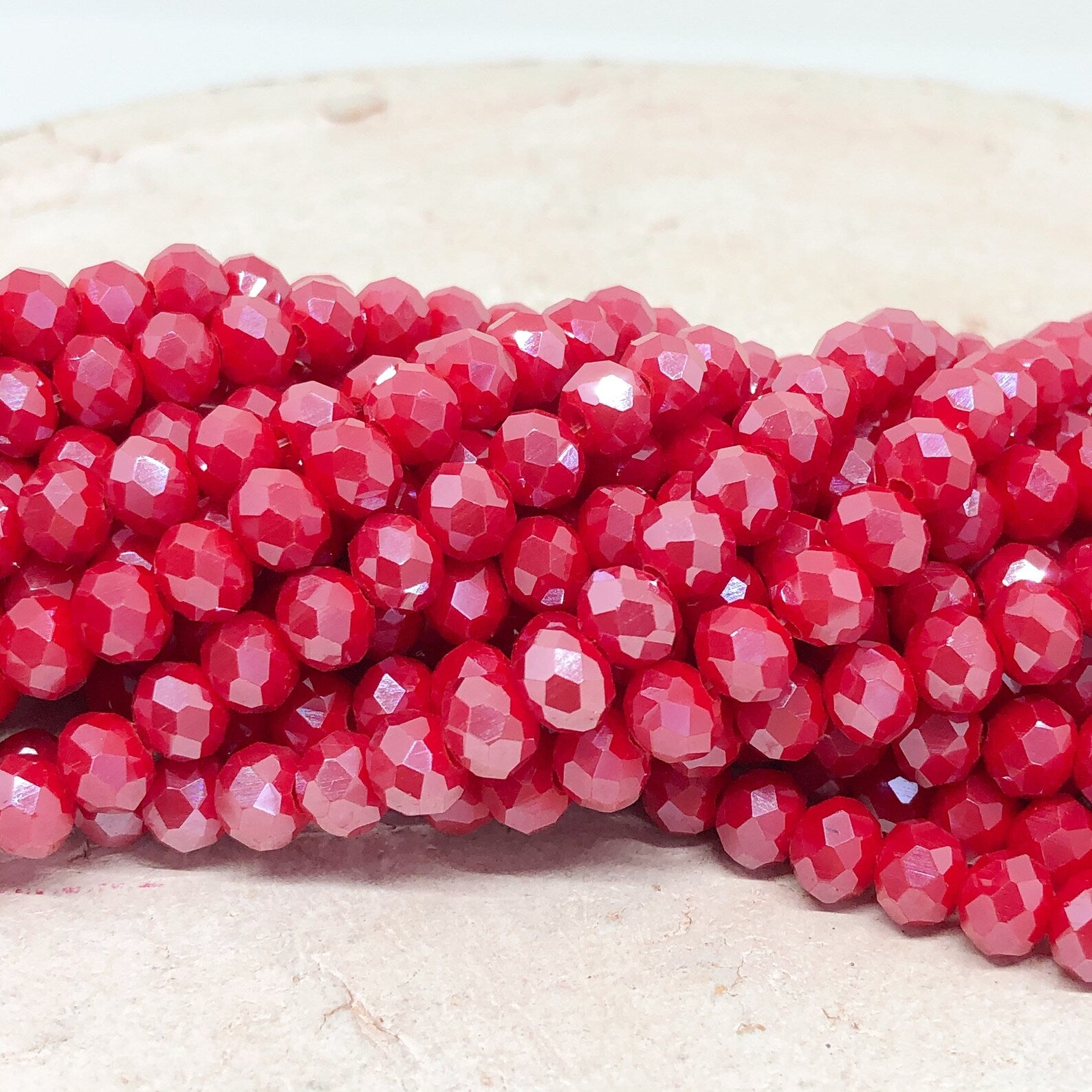 Kristallperlen 6mm rot