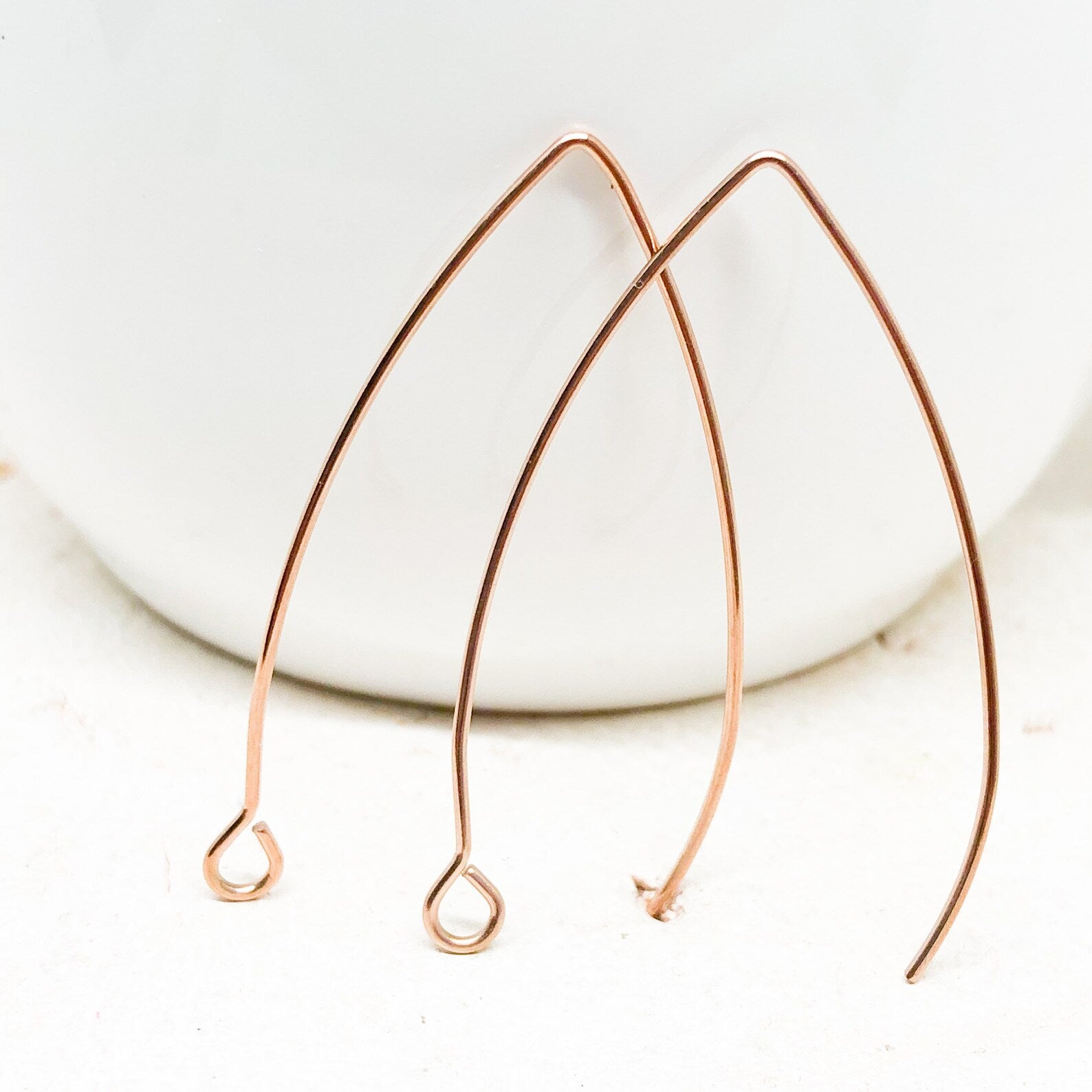 Ohrhaken aus Edelstahl 3 Paar roségoldfarben