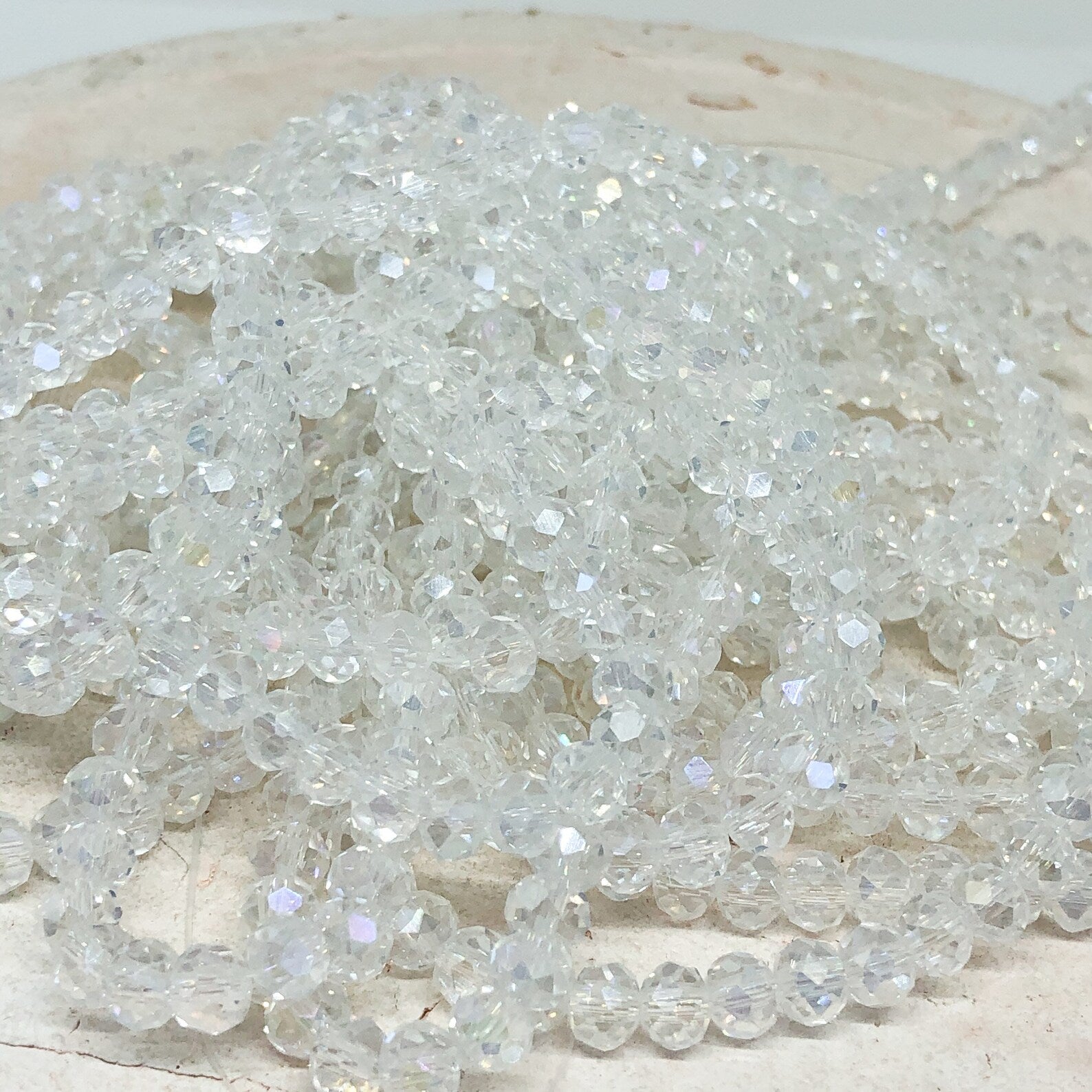 Kristallperlen 6mm Durchsichtig