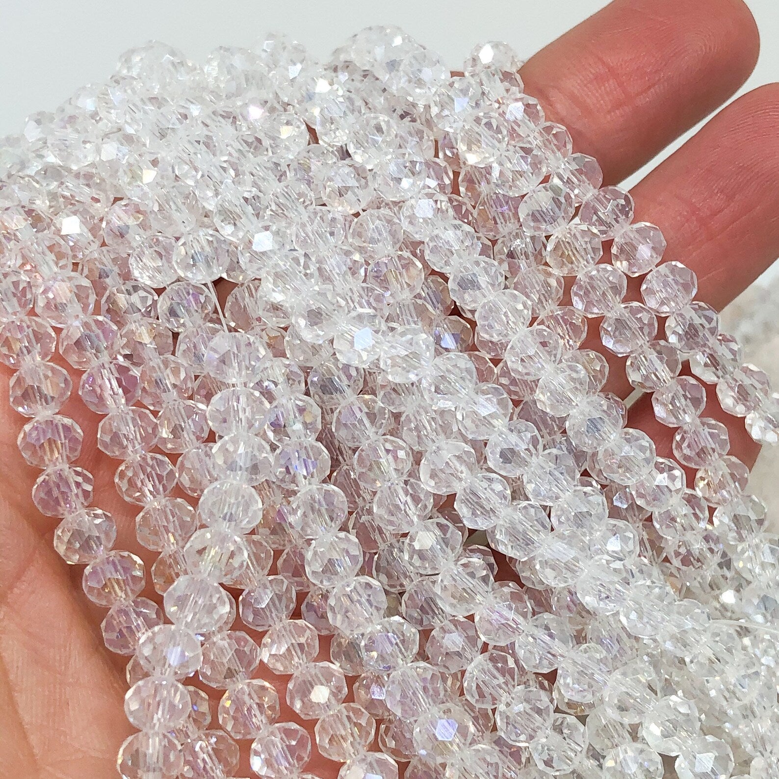 Kristallperlen 6mm Durchsichtig