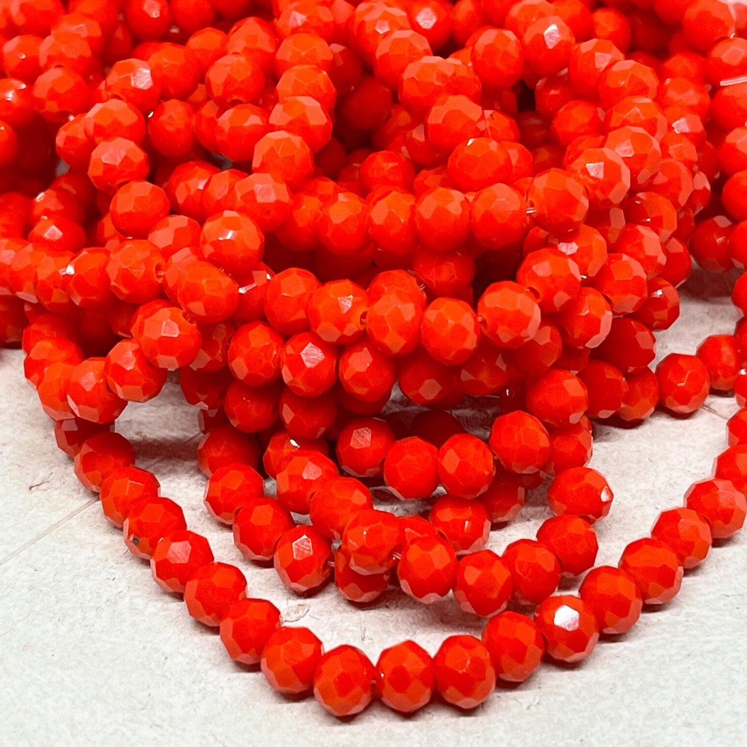 Kristallperlen 6mm rot