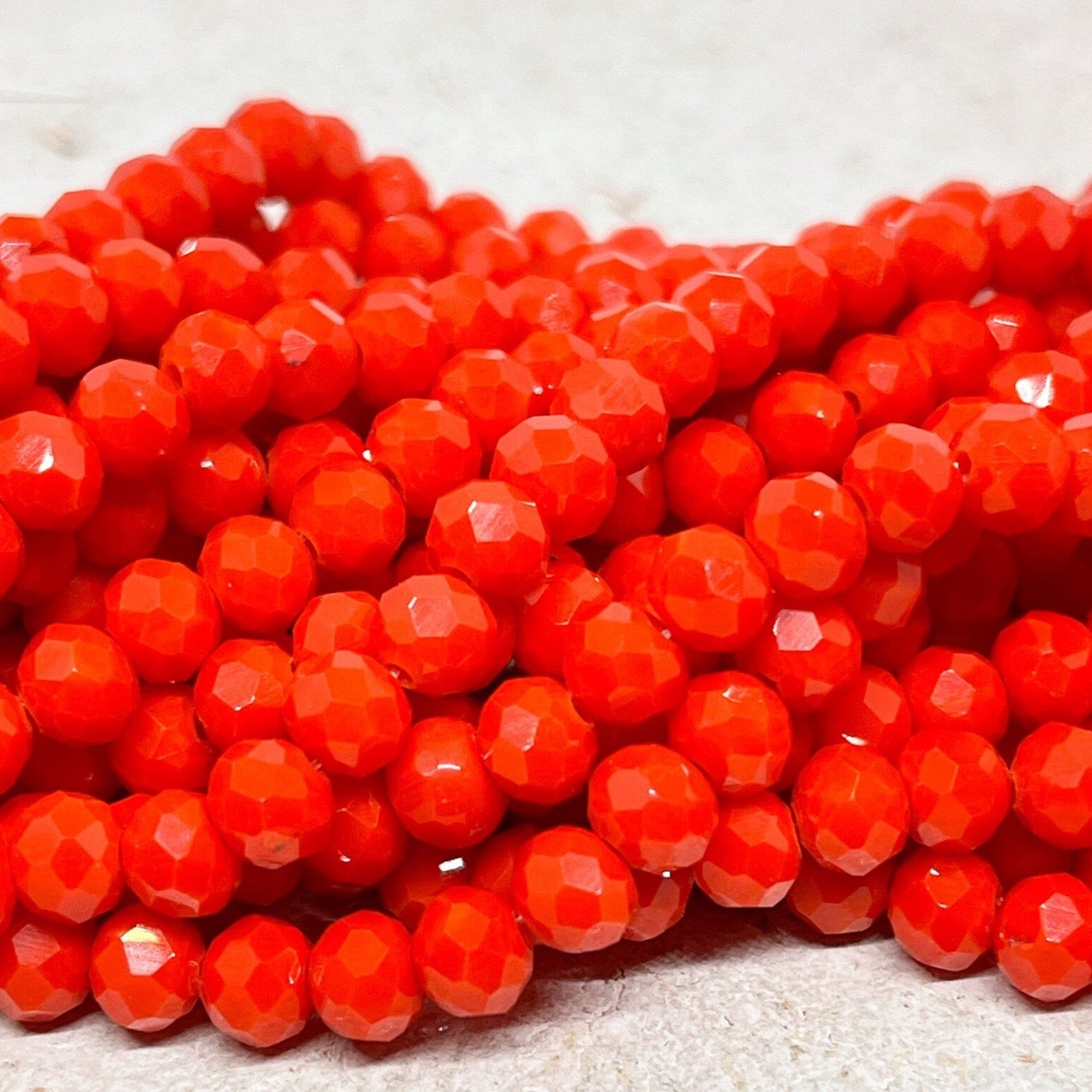 Kristallperlen 6mm rot