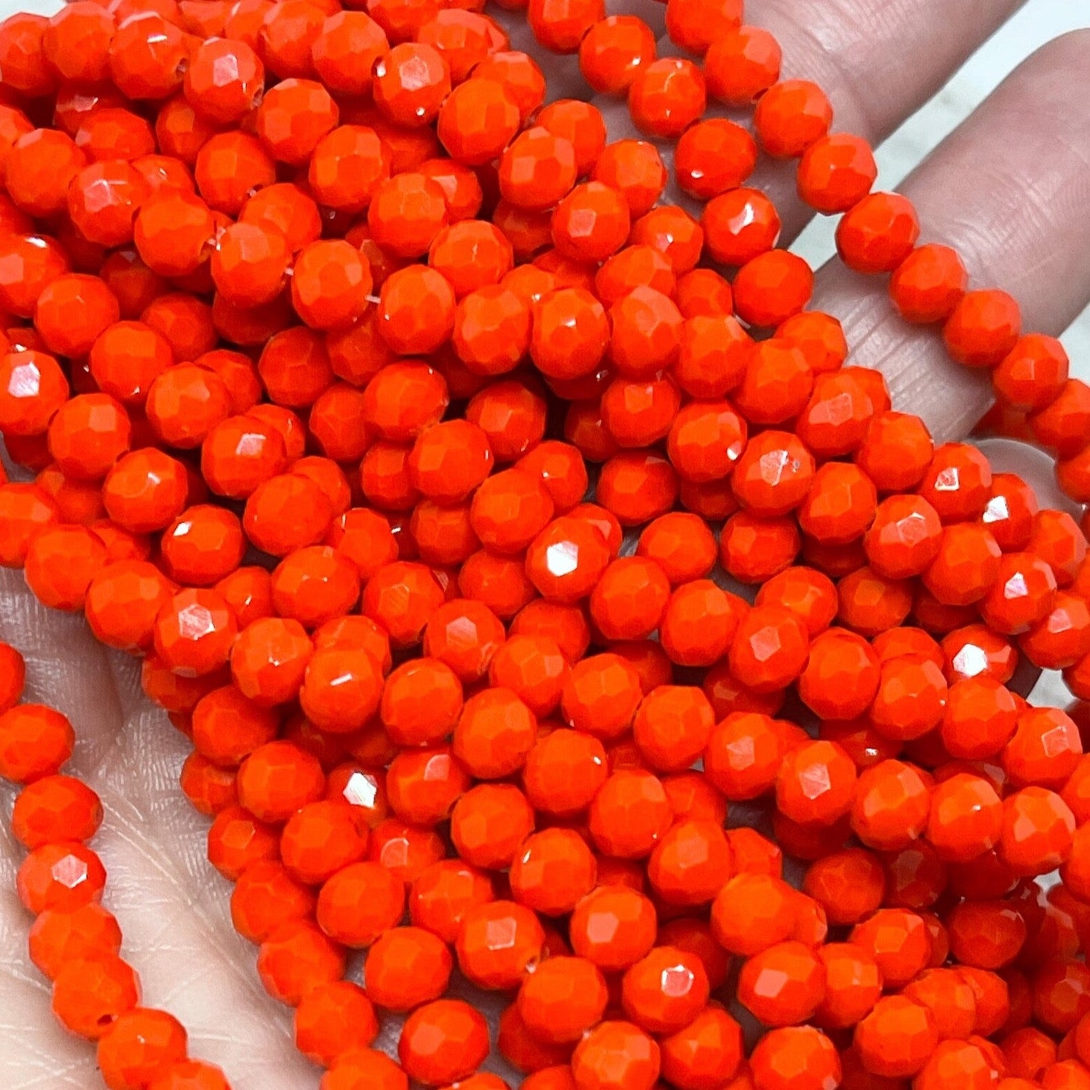 Kristallperlen 6mm rot