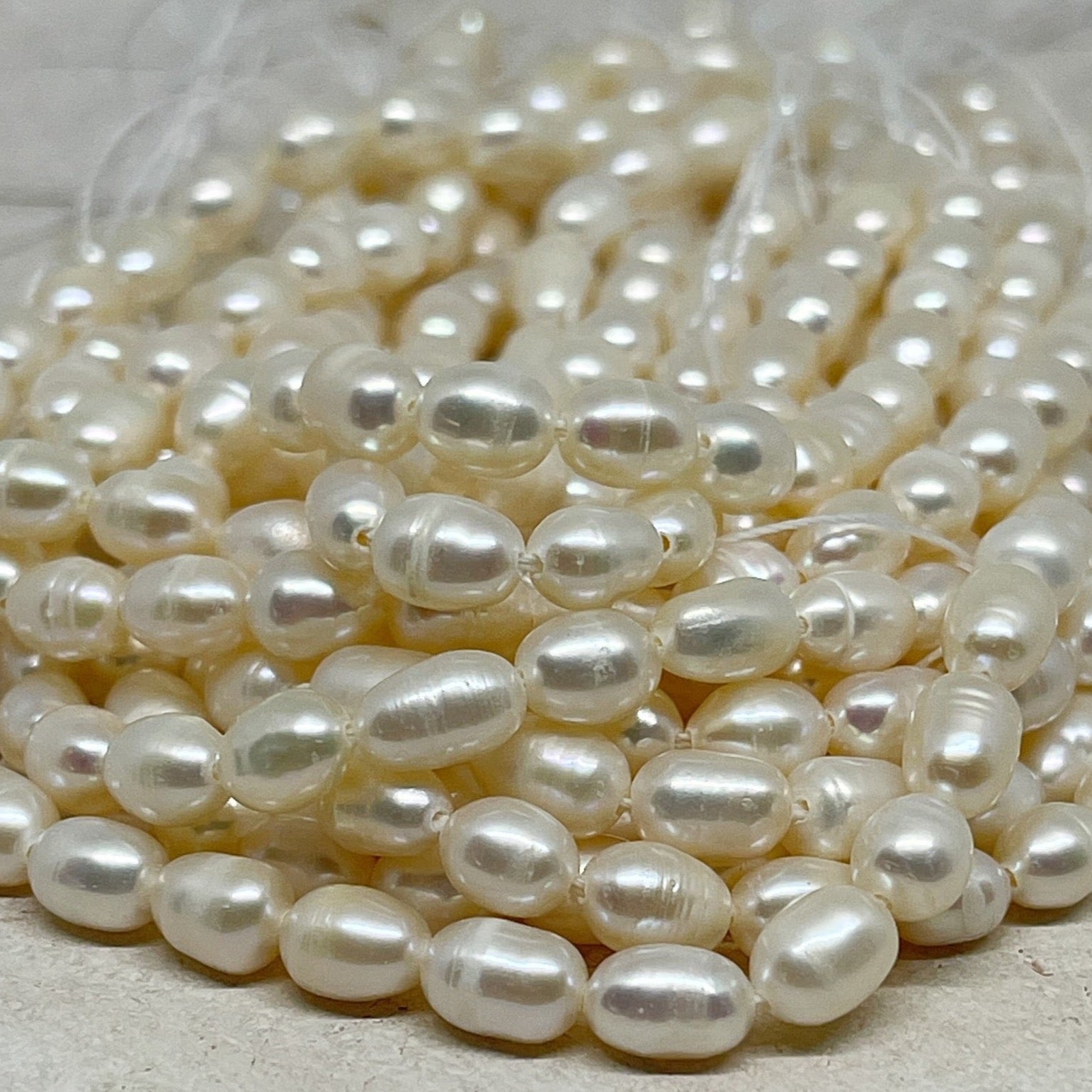 Zuchtperlen Creme Weiß