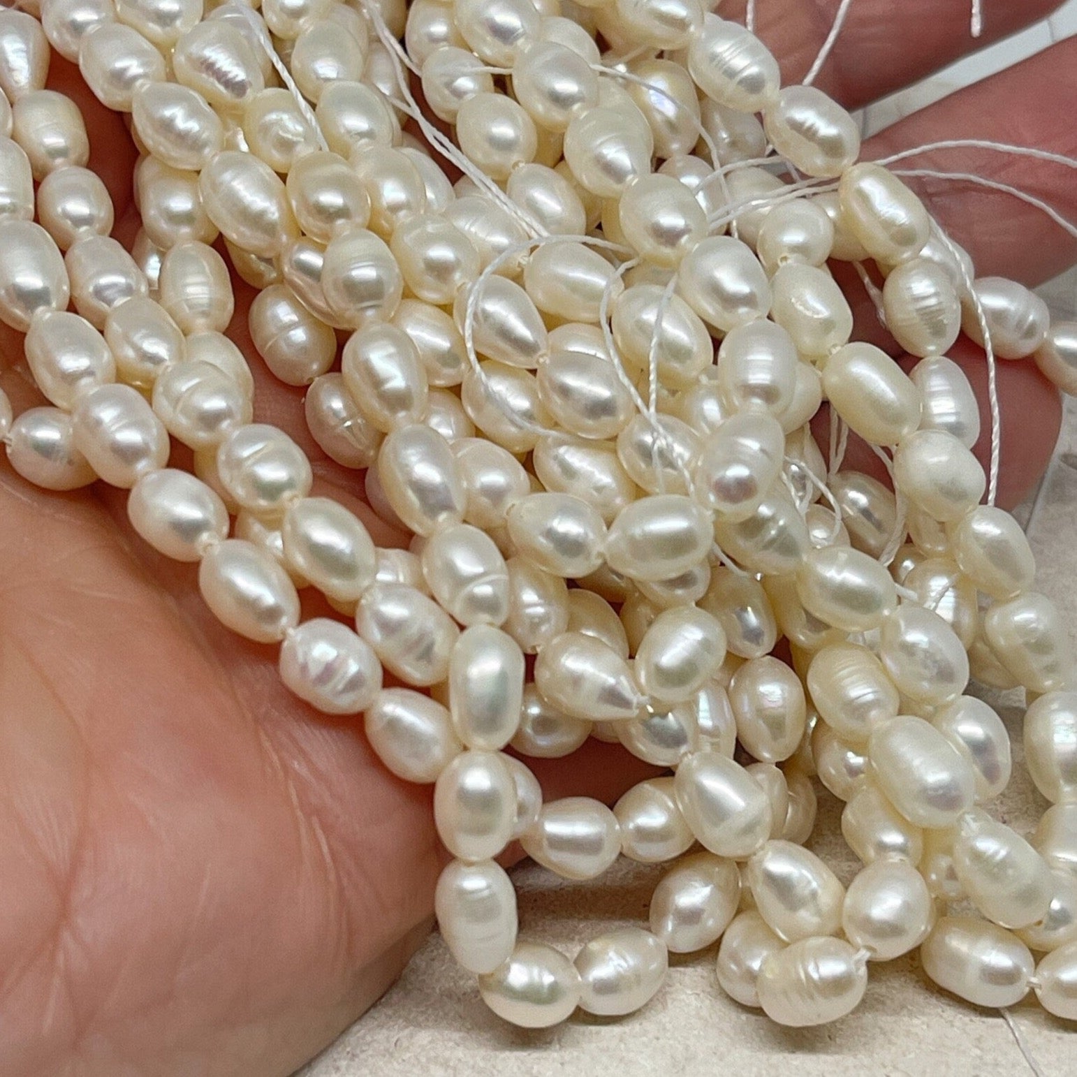 Süßwasser Perlen 7-9 x 6-7mm