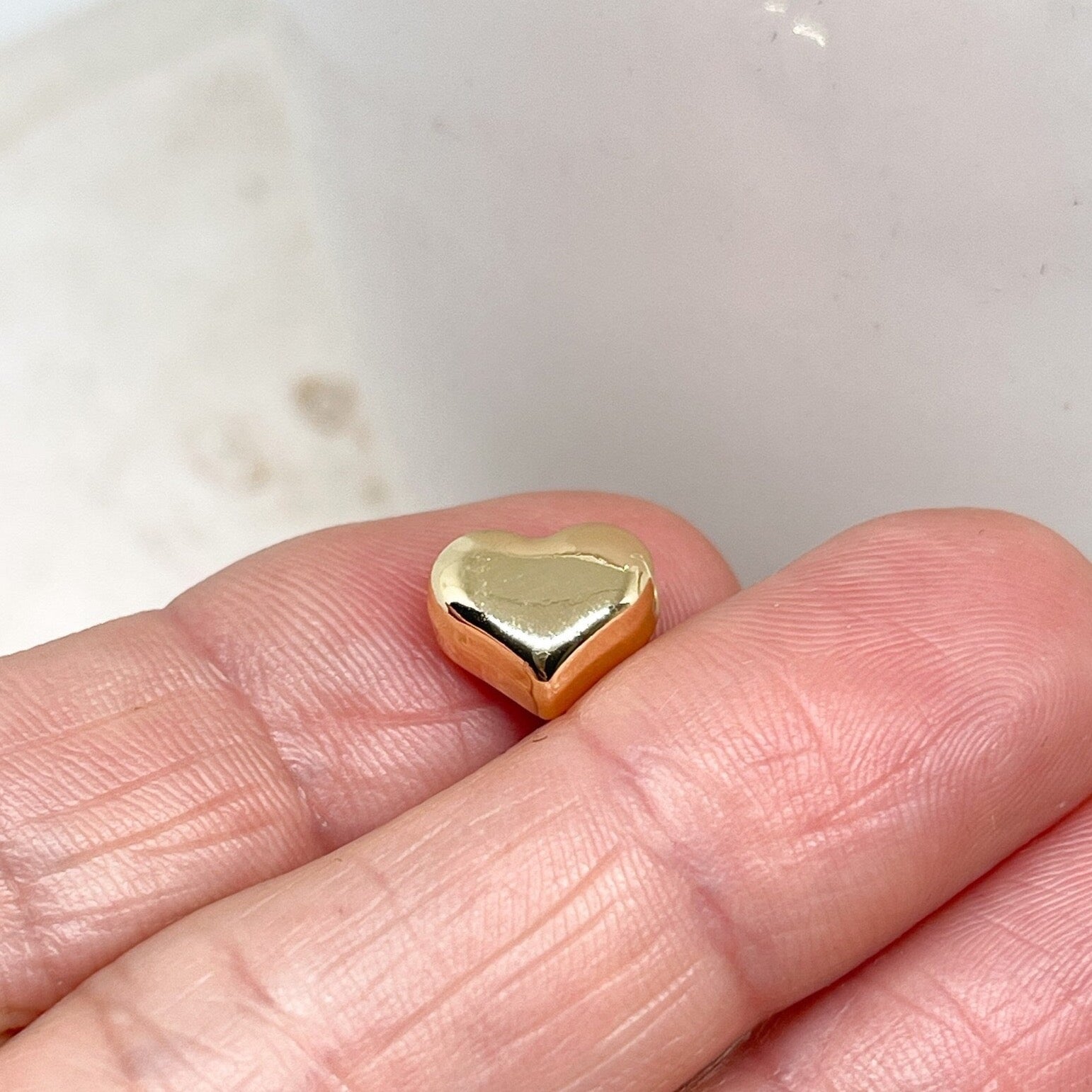 Verbinder Herz Edelstahl Ionenebeschichtet (IP) 3 St. - Goldfarben