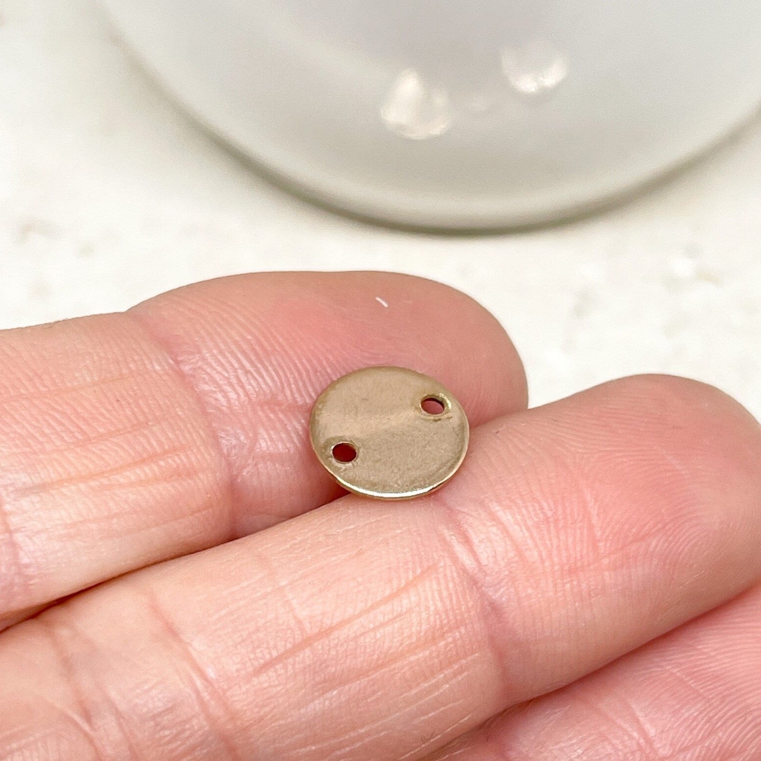 Edelstahl Verbinder Plättchen 5 St. IP Ionenbeschichtete Conector 10mm