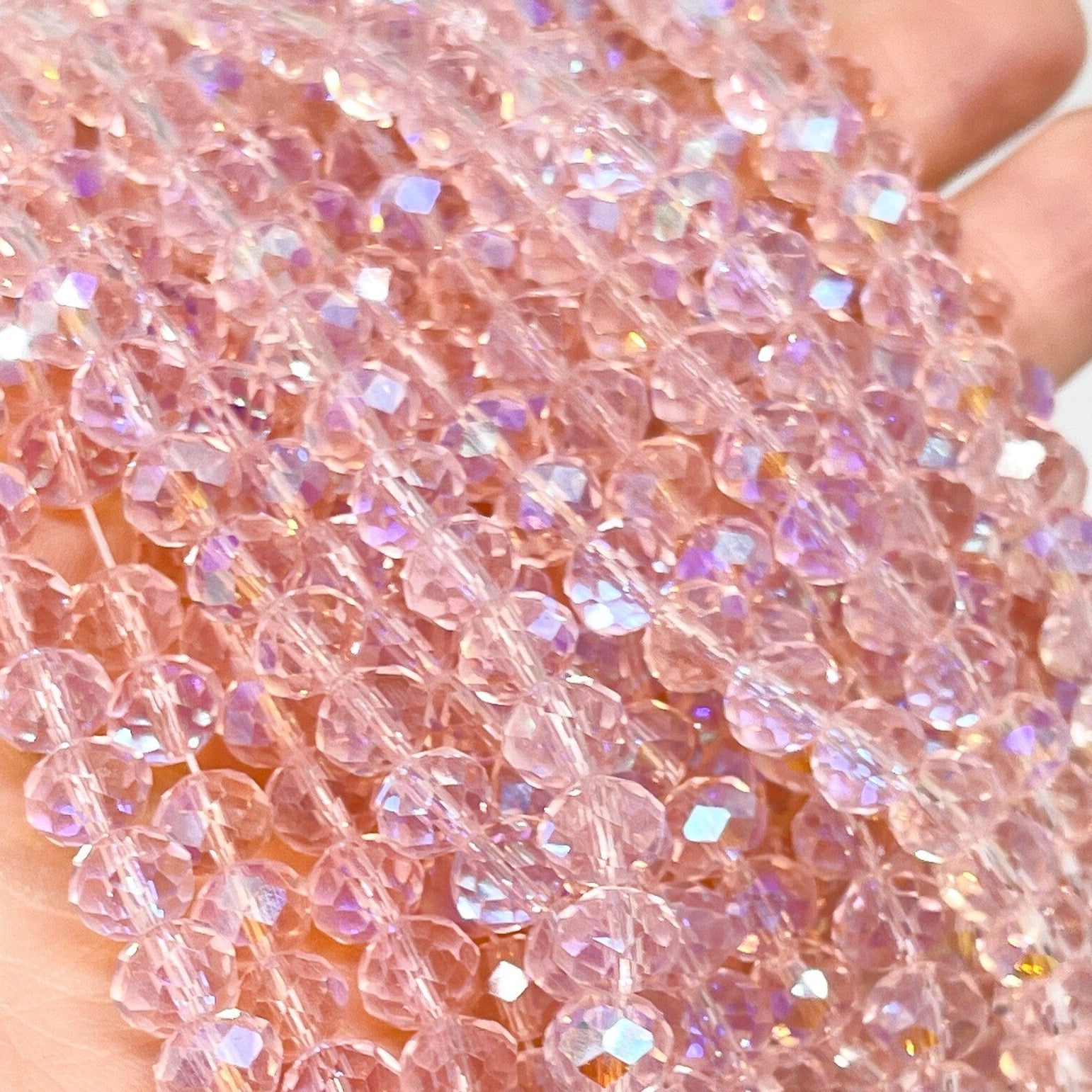 Kristallperlen 6mm rosa