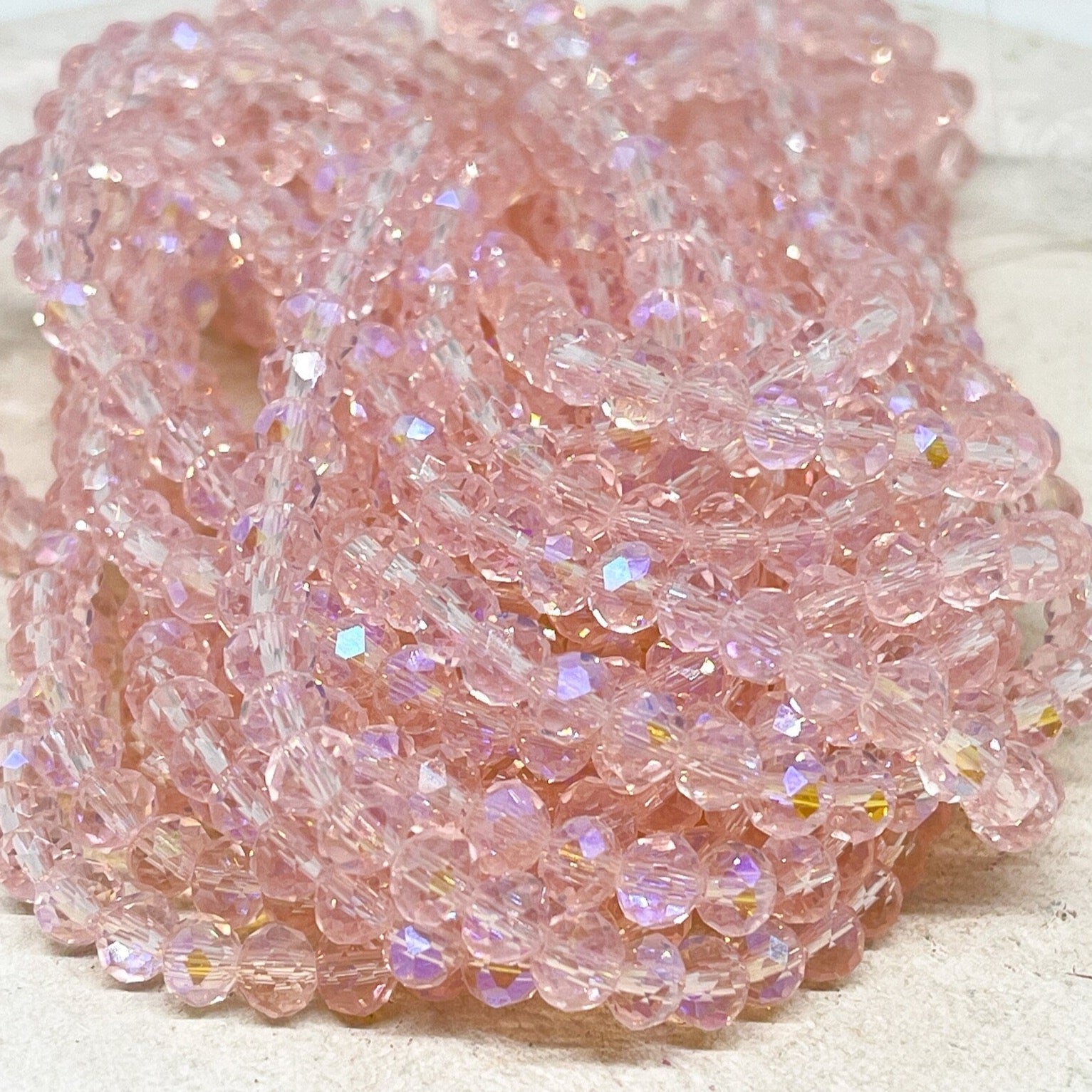 Kristallperlen 6mm rosa