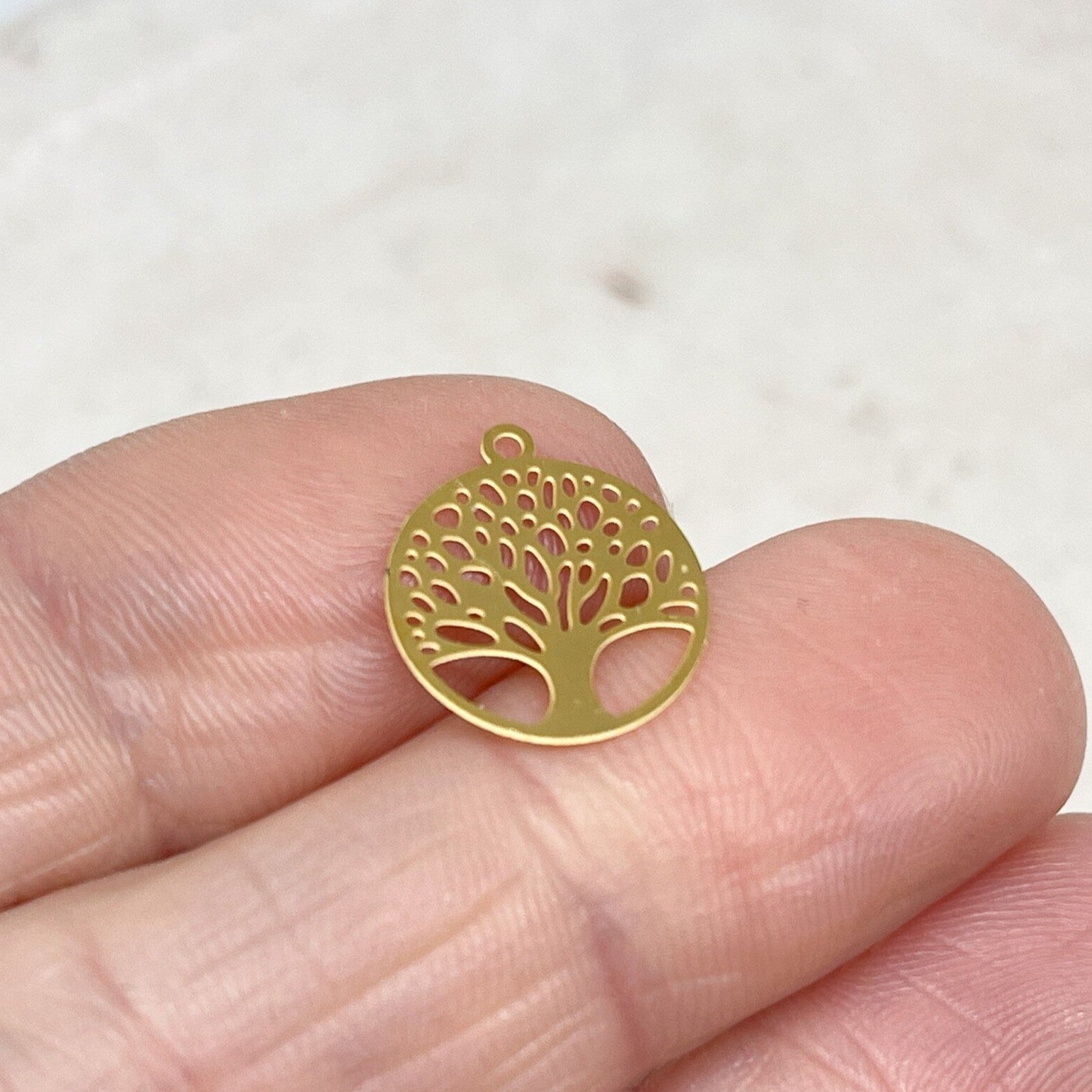 Lebensbaum Edelstahl 3 St. - Goldfarben