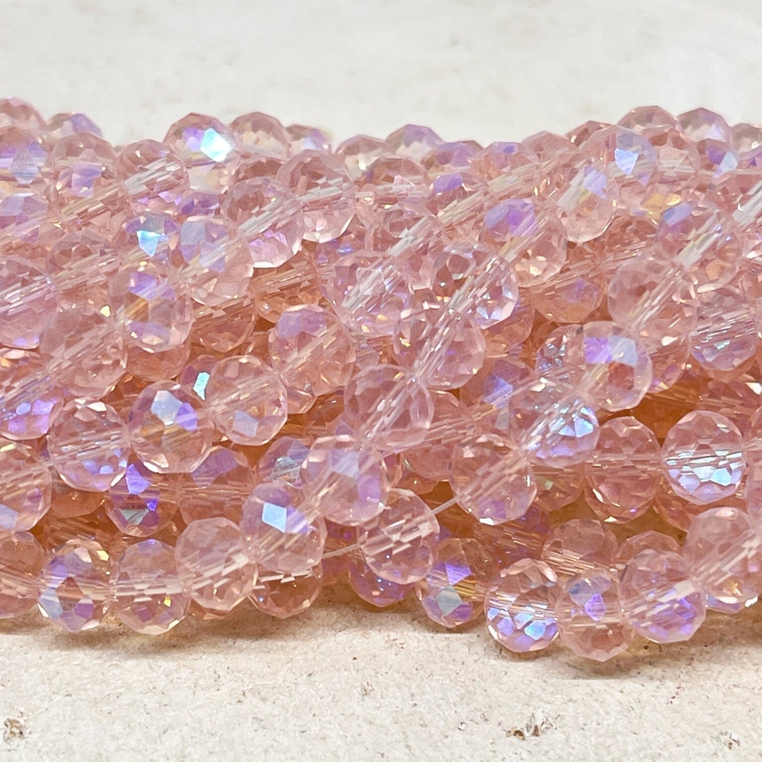 Kristallperlen 6mm rosa