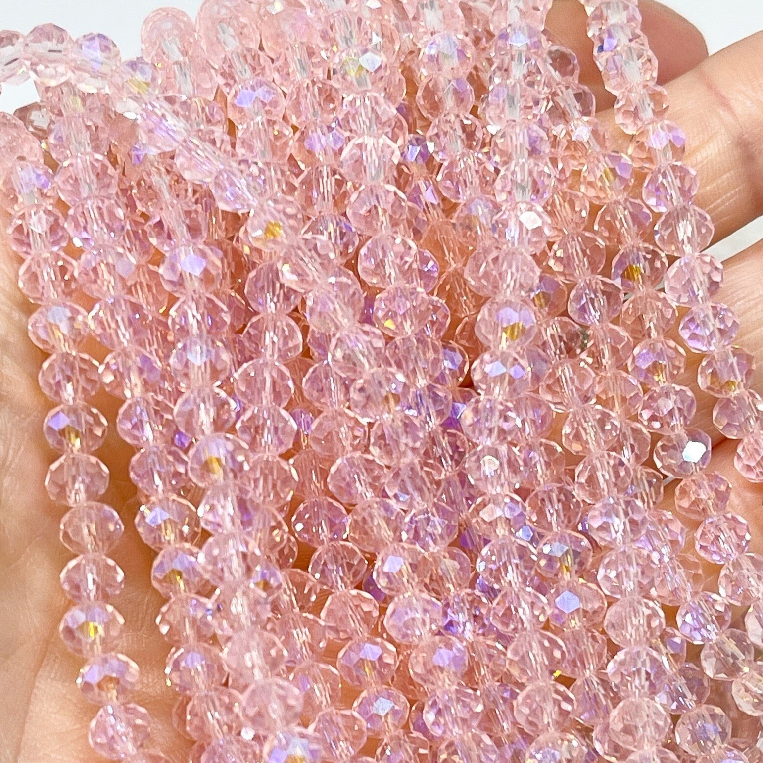 Kristallperlen 6mm rosa