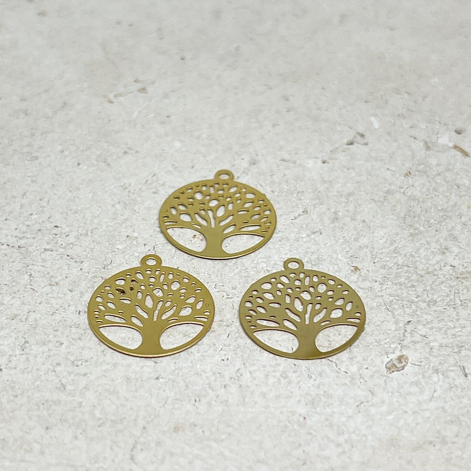 Lebensbaum Edelstahl 3 St. - Goldfarben