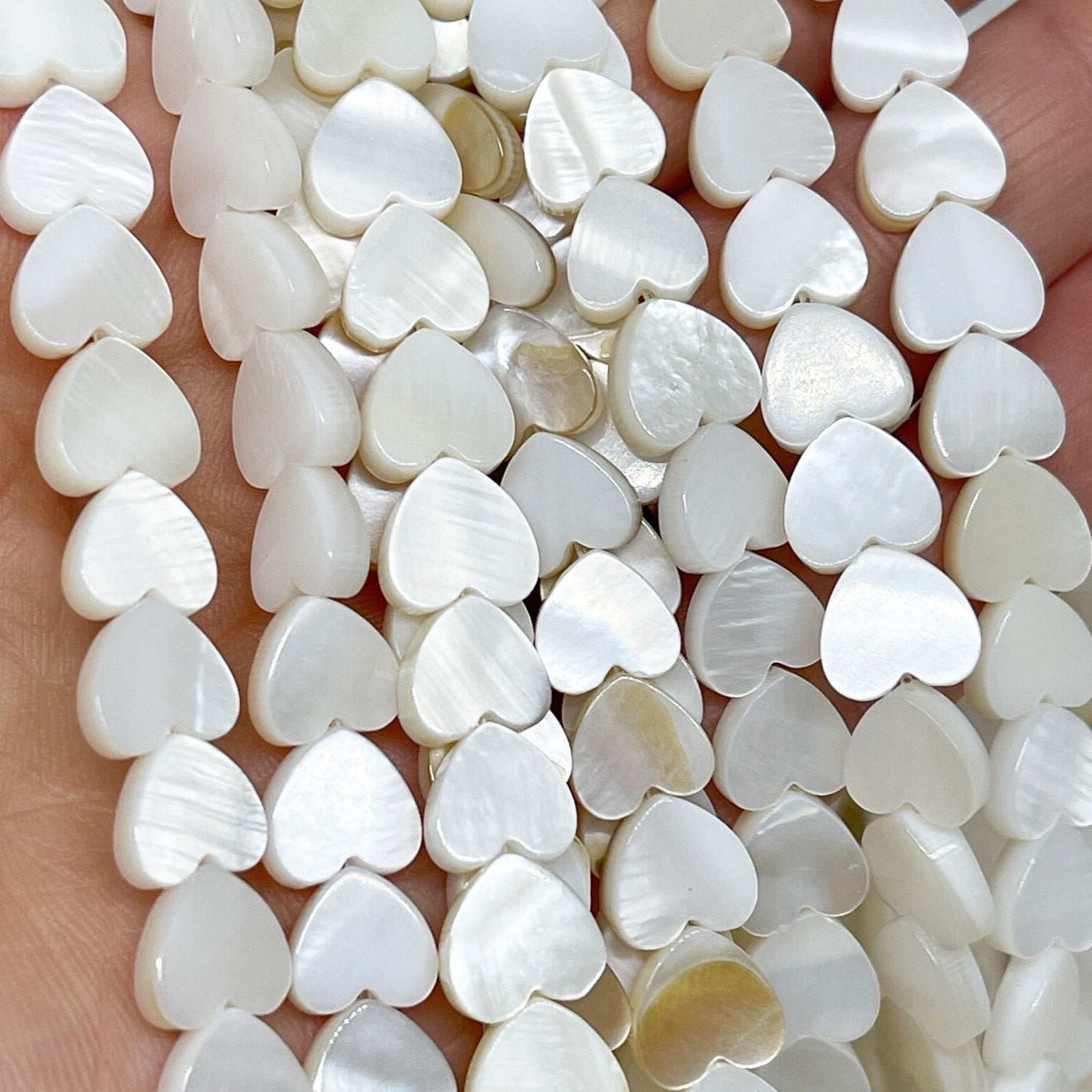 Muschel Perlen Herz 8mm