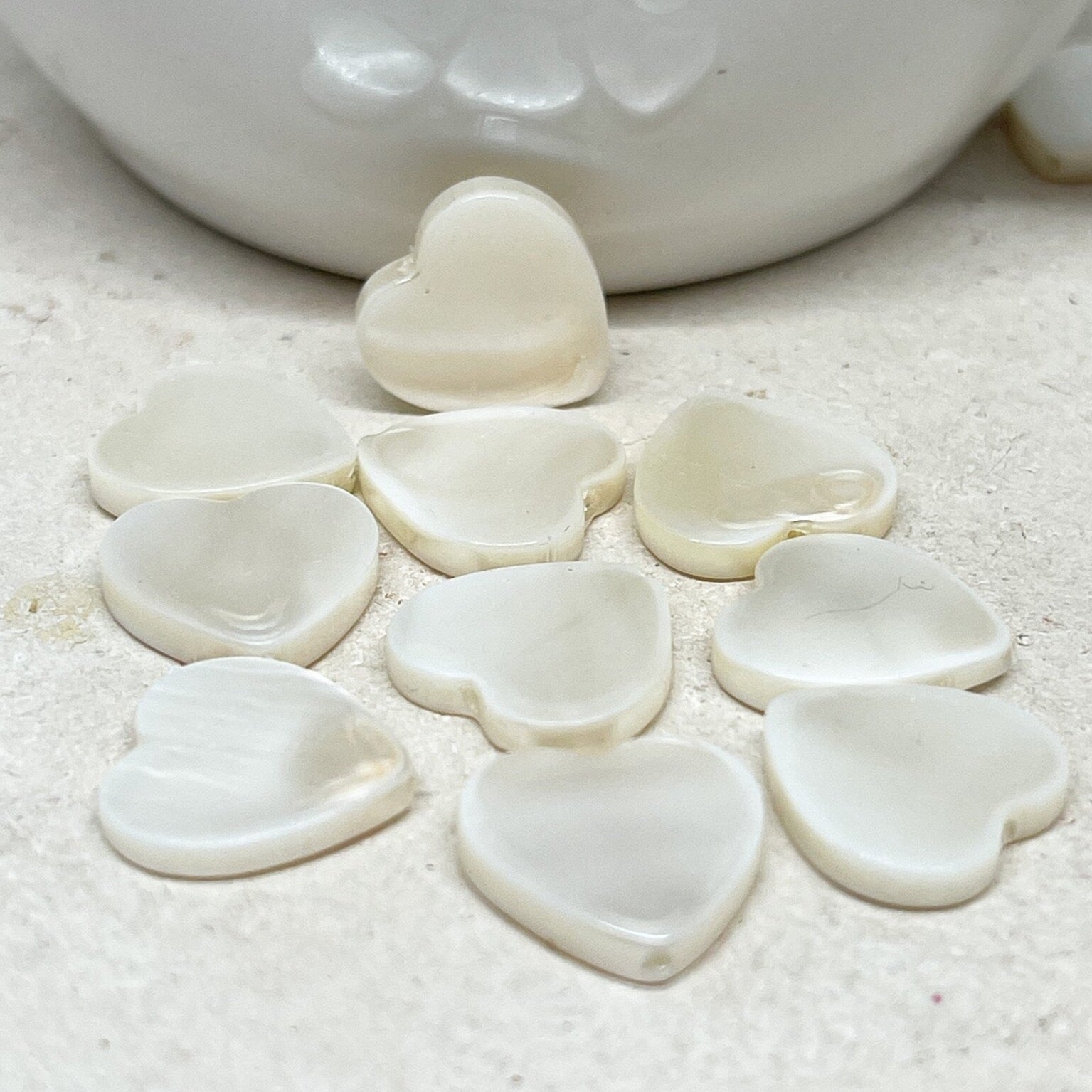 Perlmutt Herzen 14mm