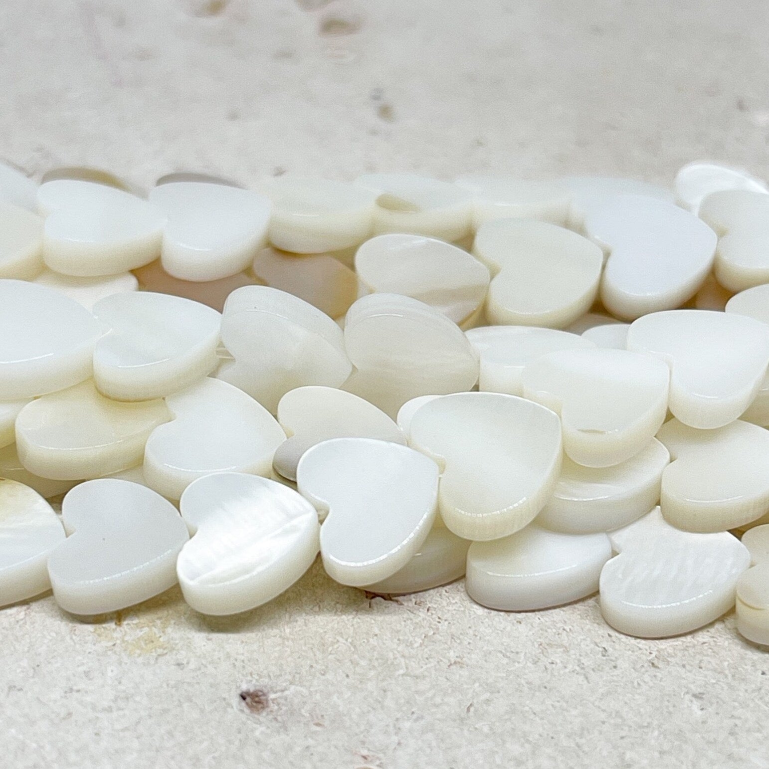 Muschel Perlen Herz 8mm