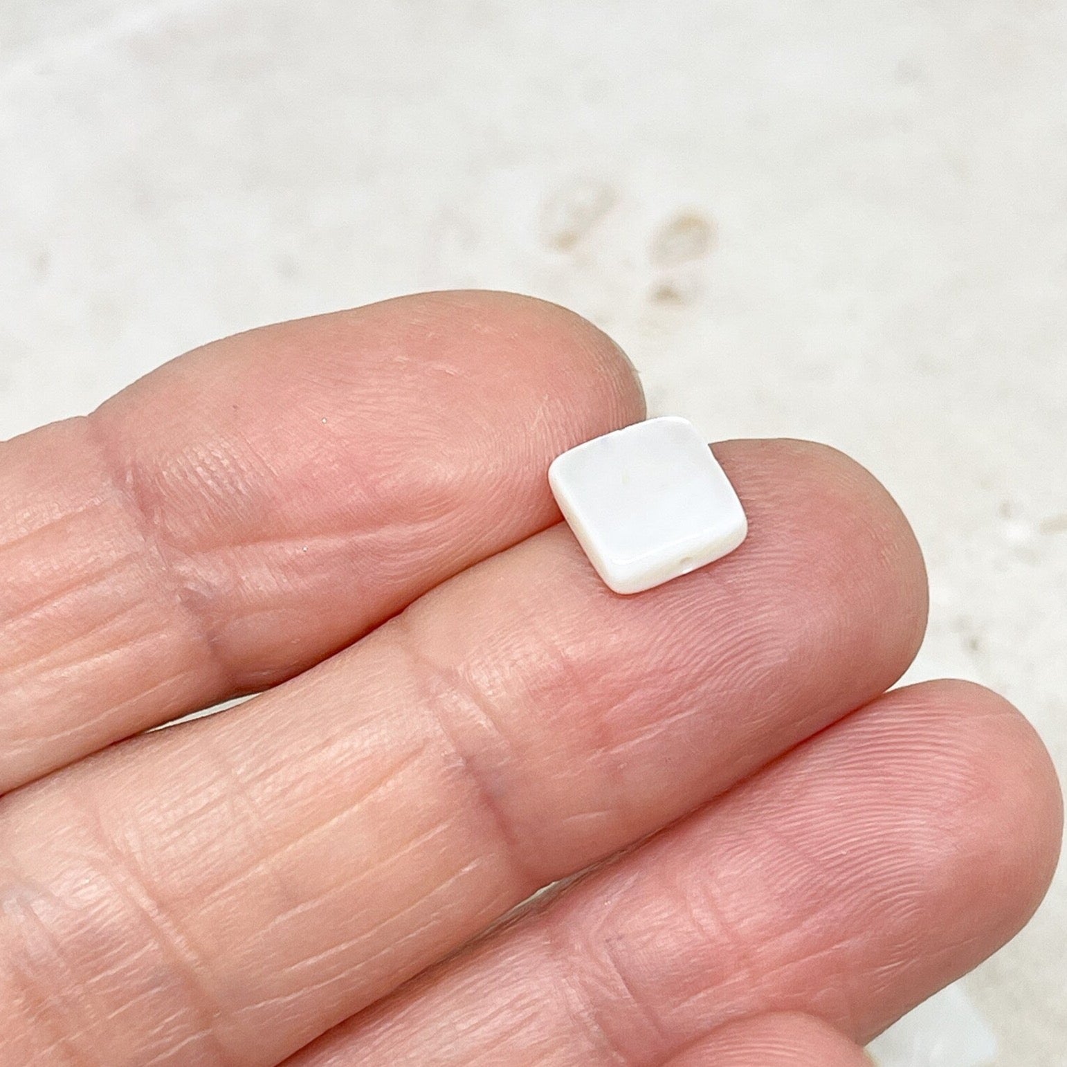 Perlmutt Viereck Muschel Perlen 8mm