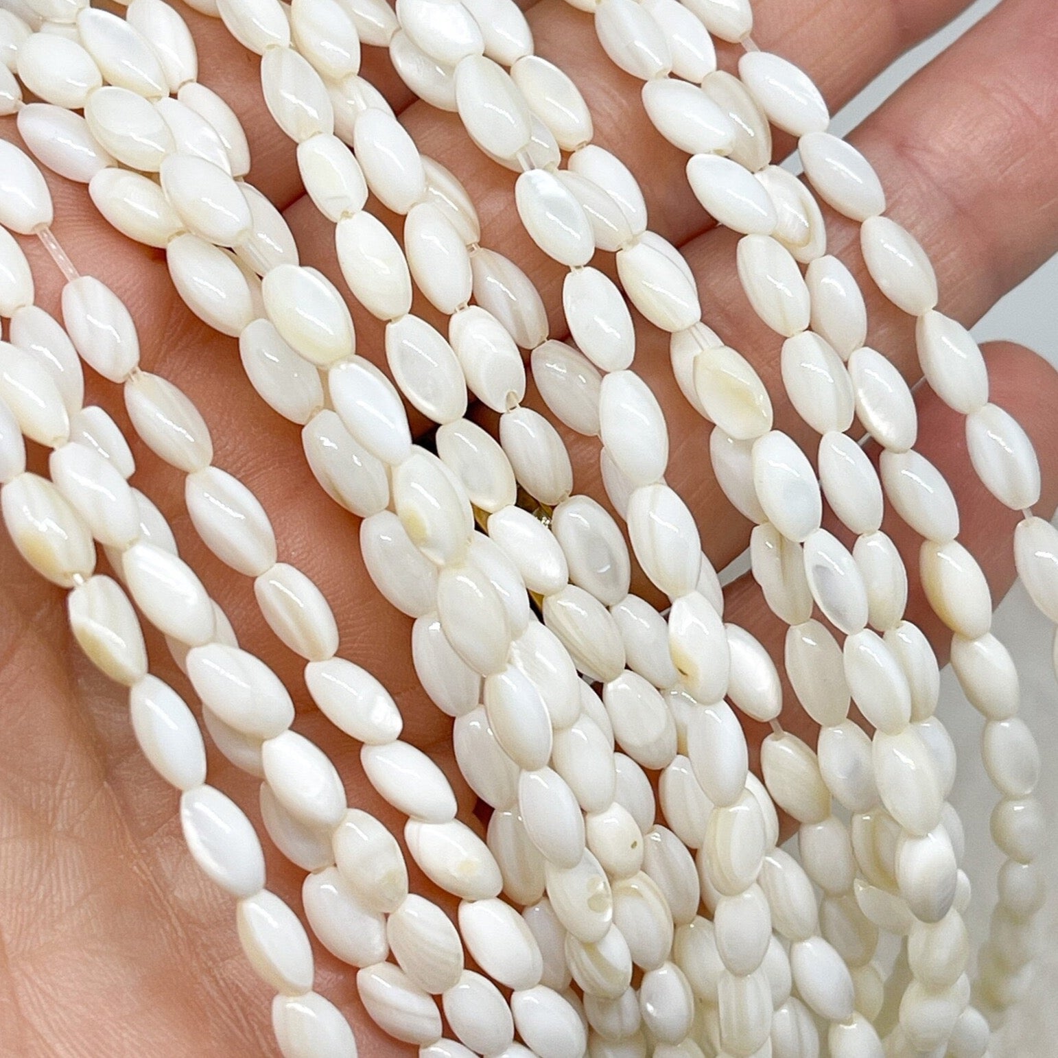 Muschelperlen Oval 8mm