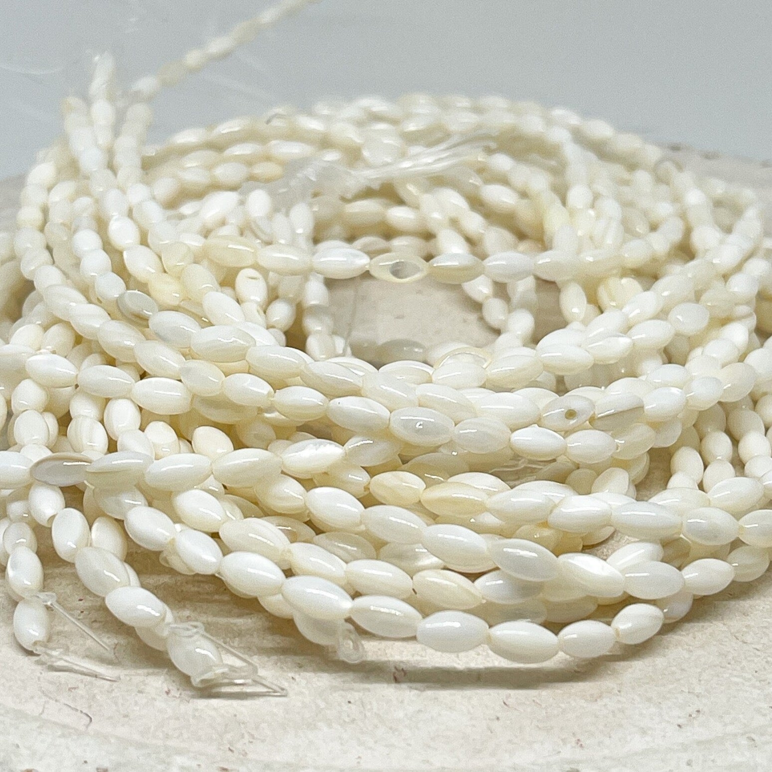 Muschelperlen Oval 8mm