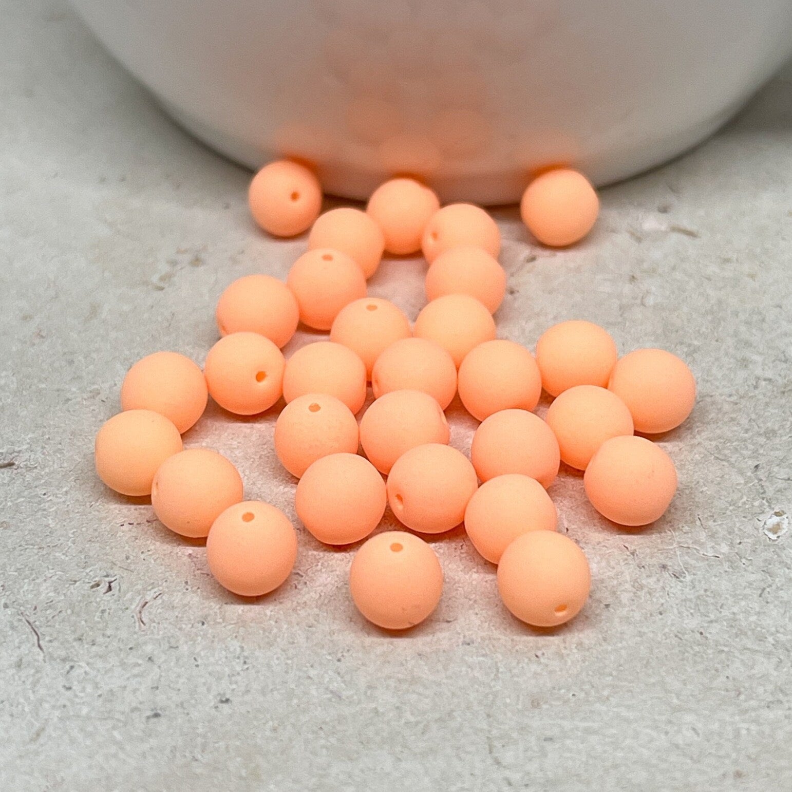 Böhmische Glasperlen 6mm in Orange