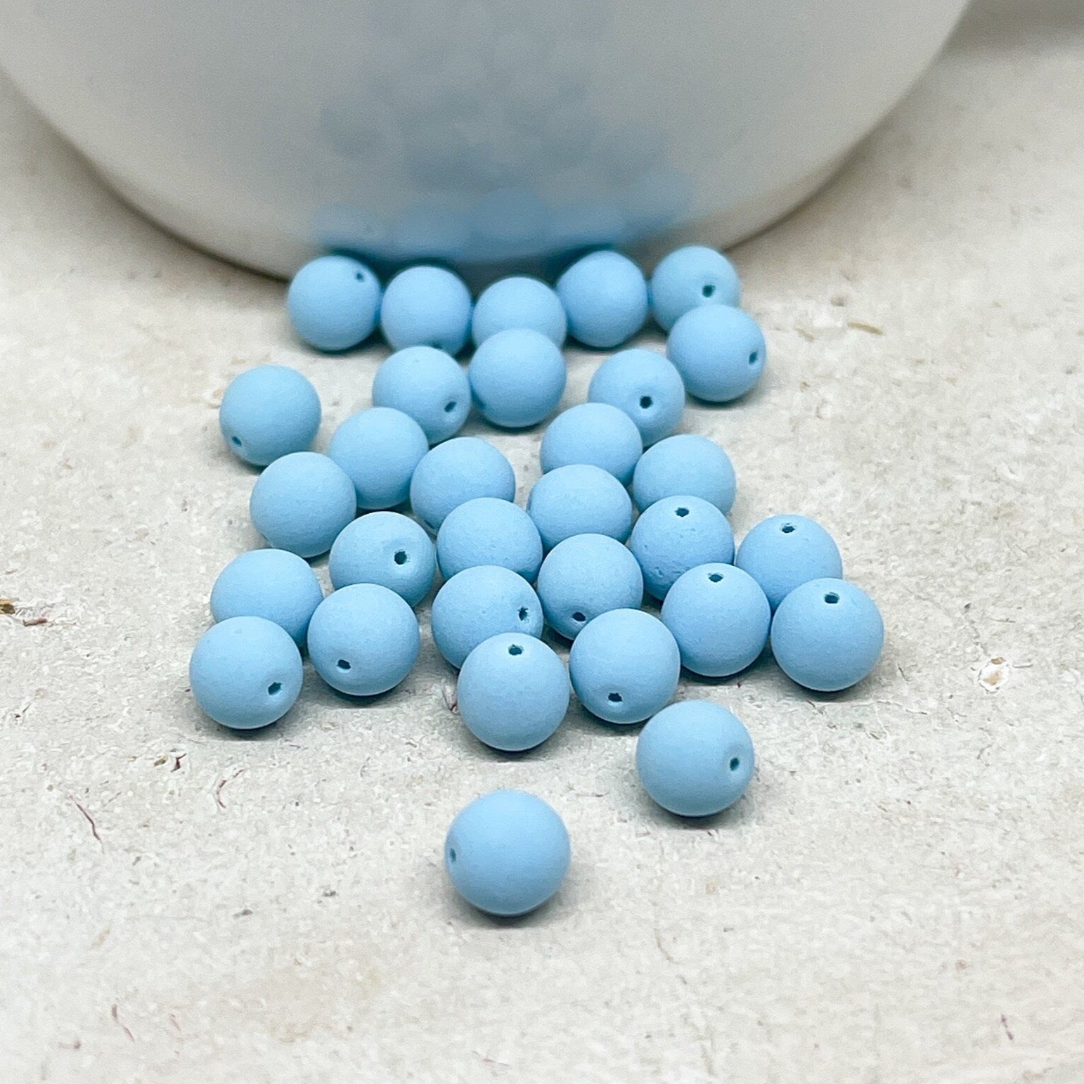 Böhmische Glasschliffperlen 50 St. 6mm Bondeli Sky Blue