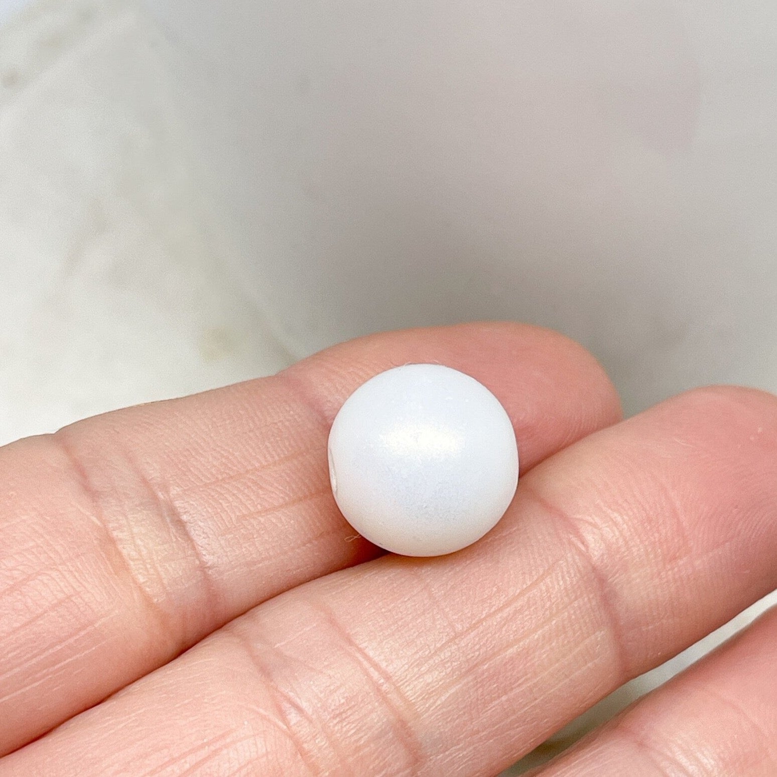 Runde Acrylperlen 14mm Weiß 20 St.