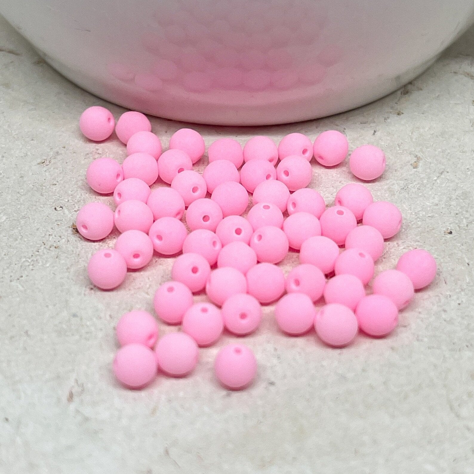 Böhmische Glasschliffperlen 4mm Bondeli Rosa 100 St.