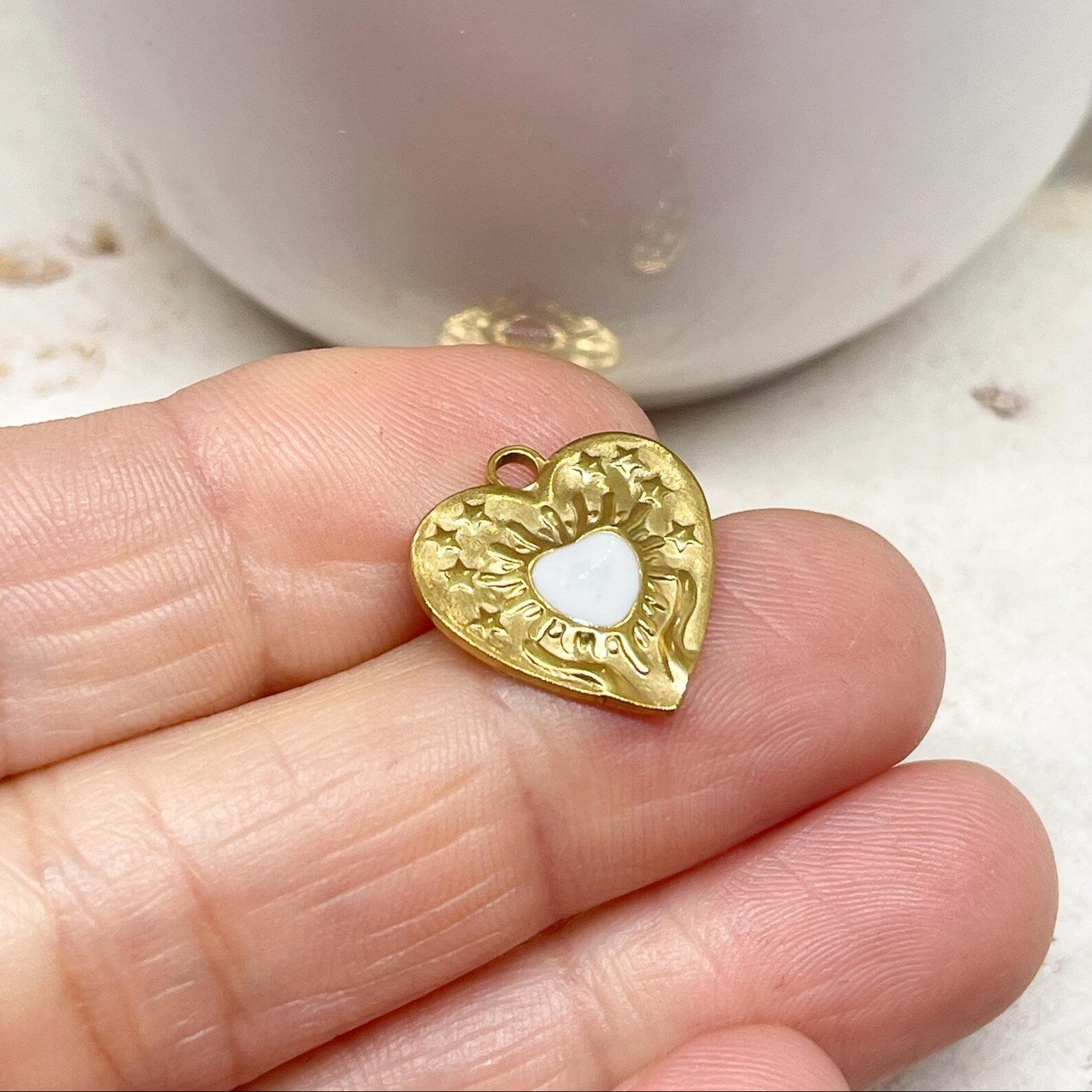 Anhänger Herz aus Edelstahl (IP)