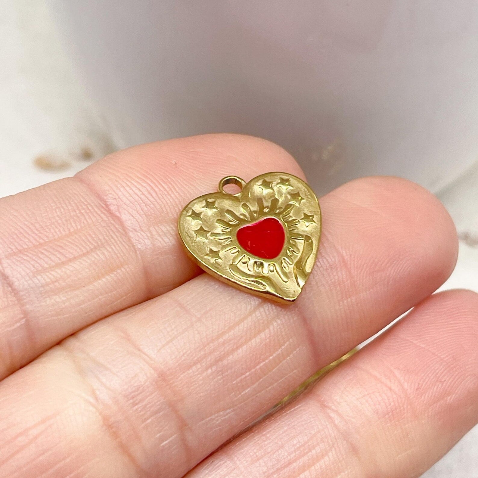 Anhänger Herz aus Edelstahl (IP)