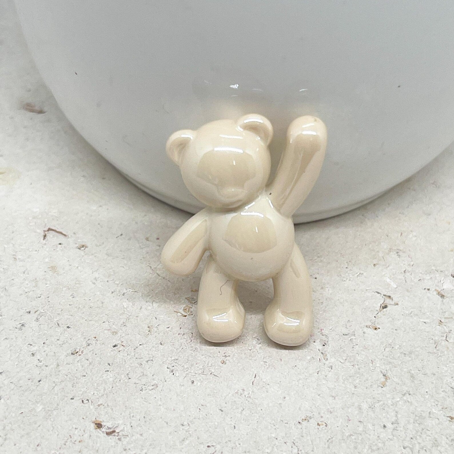 Acrylperlen Bär Bärchen - Beige