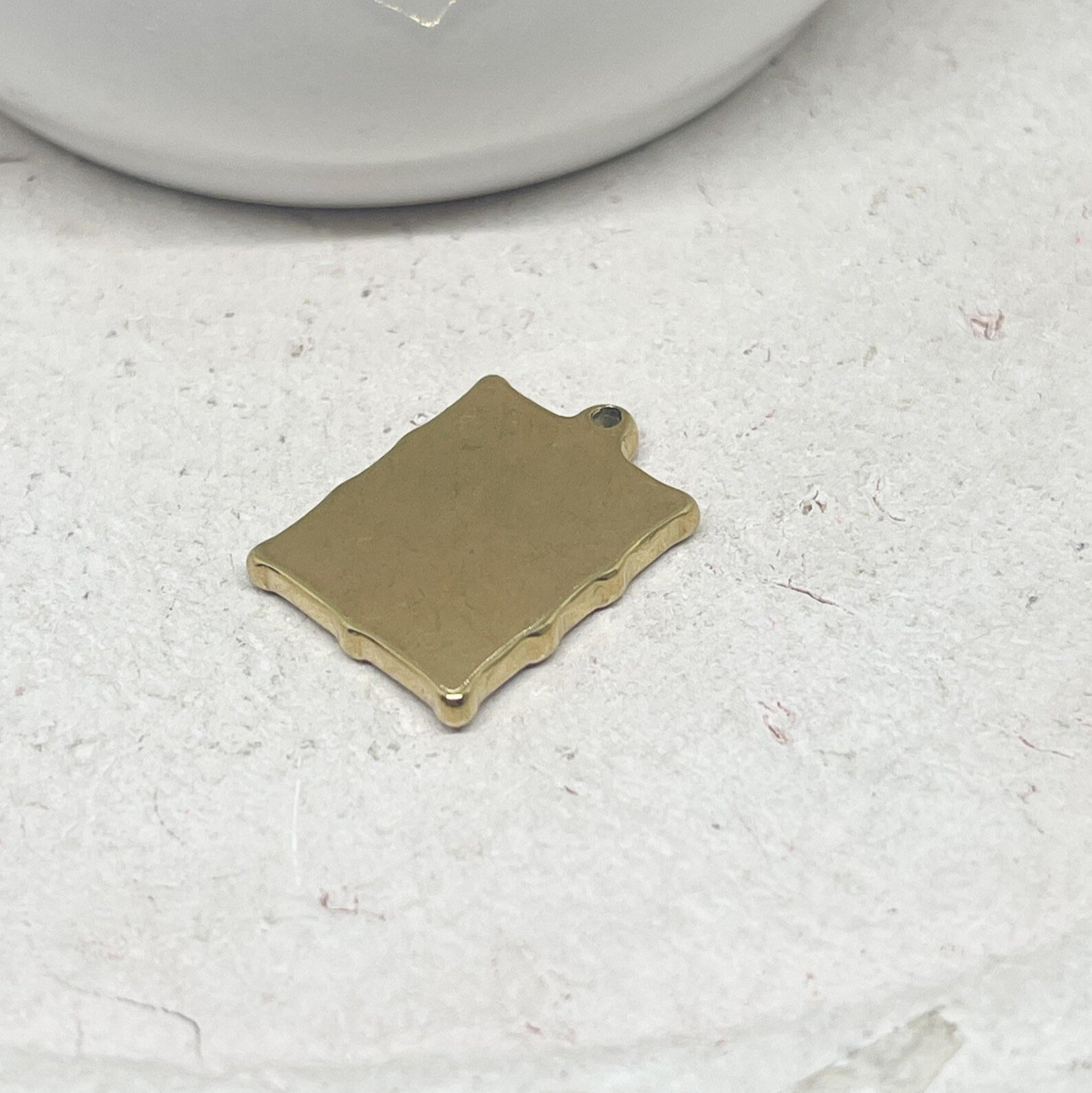 Edelstahl Emaille Anhänger Karte mit Herz